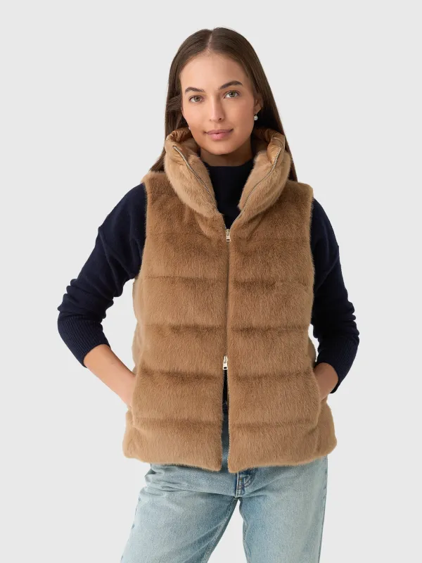 Herno Women's Alternative Fur Down Vest sold by Saint Bernard
