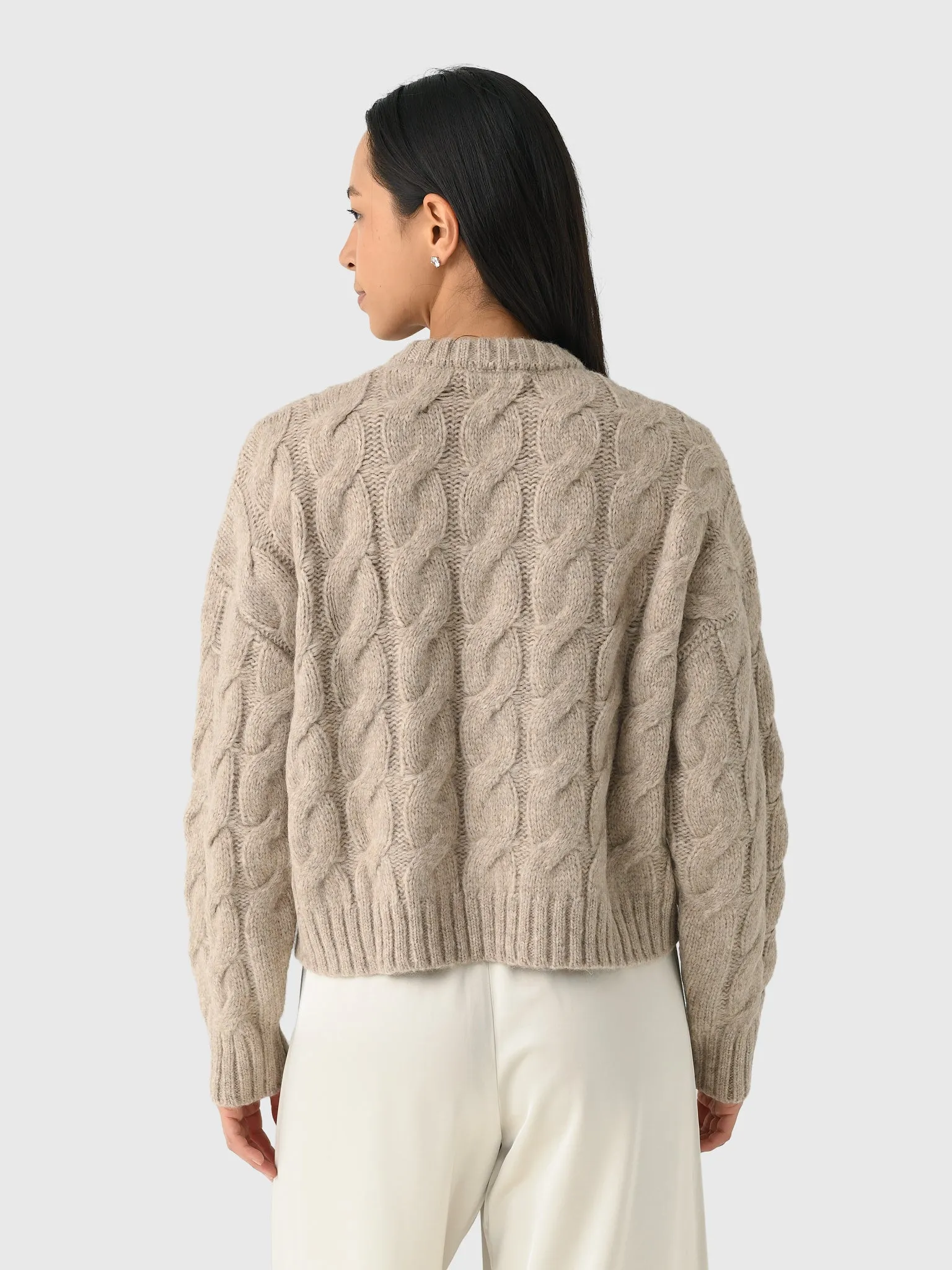 Jenni Kayne Women's Serena Crewneck Cable Sweater sold by Saint Bernard product image thumbnail 4