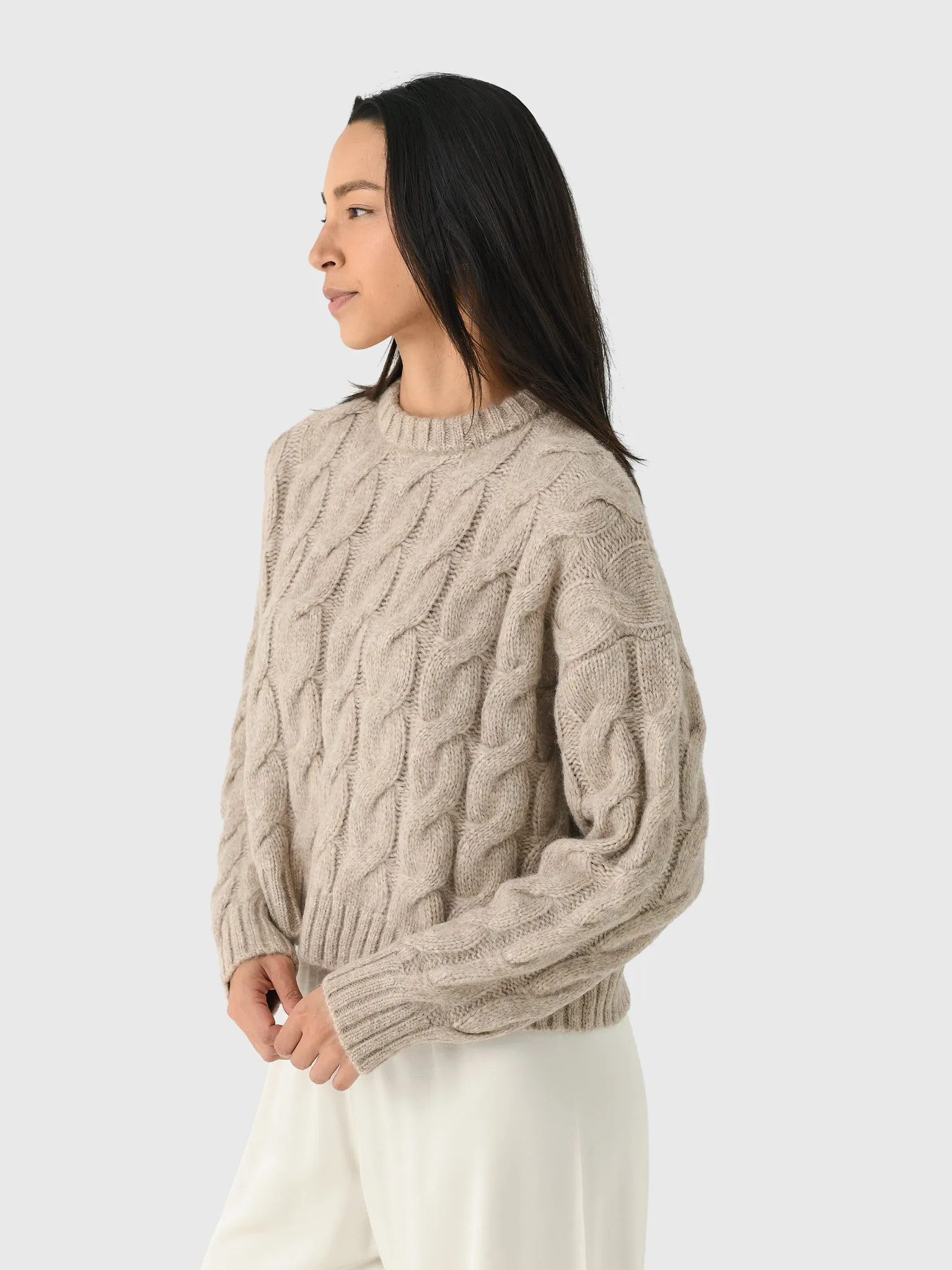 Jenni Kayne Women's Serena Crewneck Cable Sweater sold by Saint Bernard product image thumbnail 3