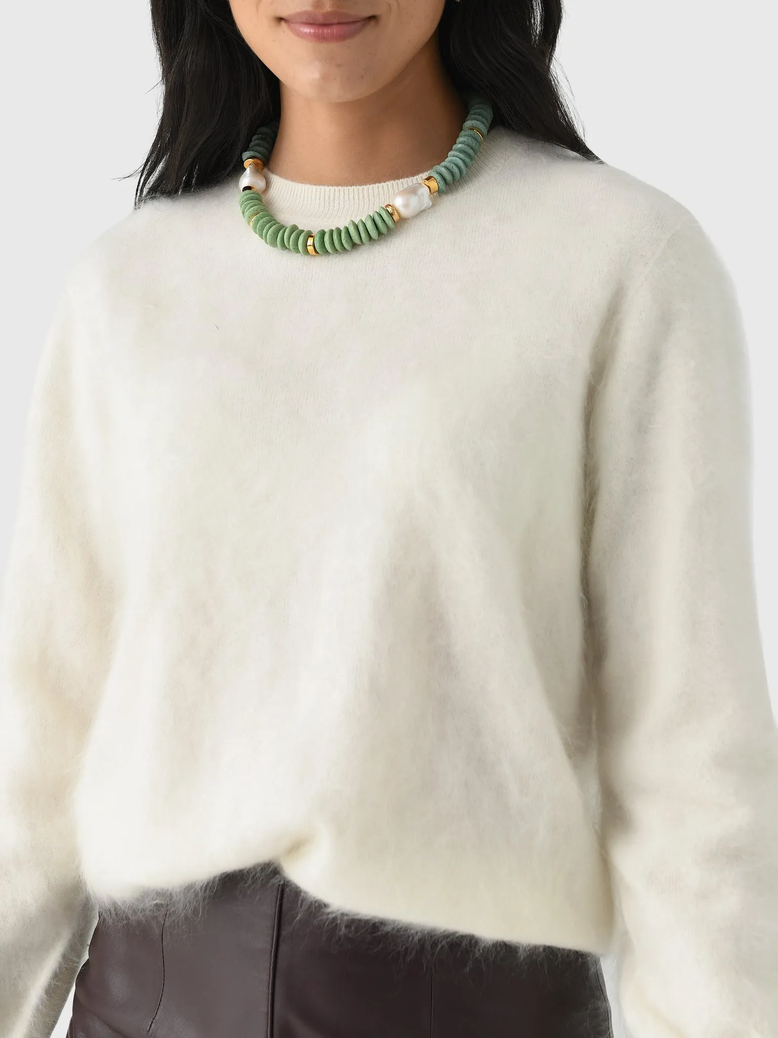 Jumper 1234 Women's Cashmere Brushed Crew Sweater sold by Saint Bernard product image thumbnail 5