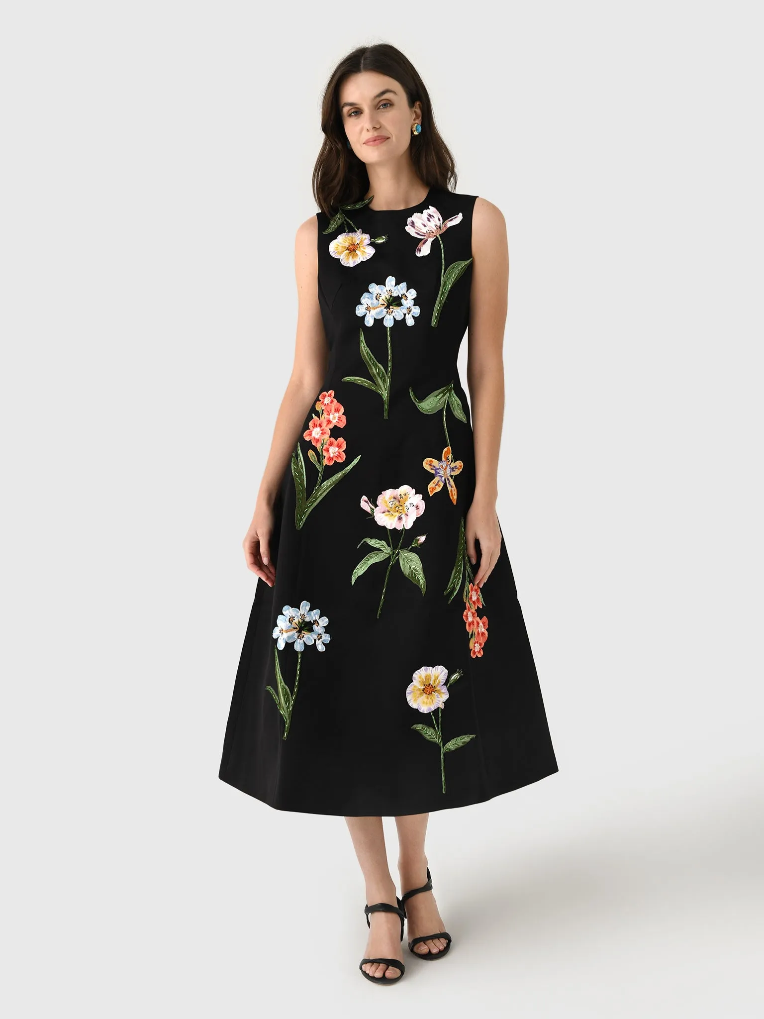 Leo Lin Women's Cleo Embroidered Midi Dress sold by Saint Bernard
