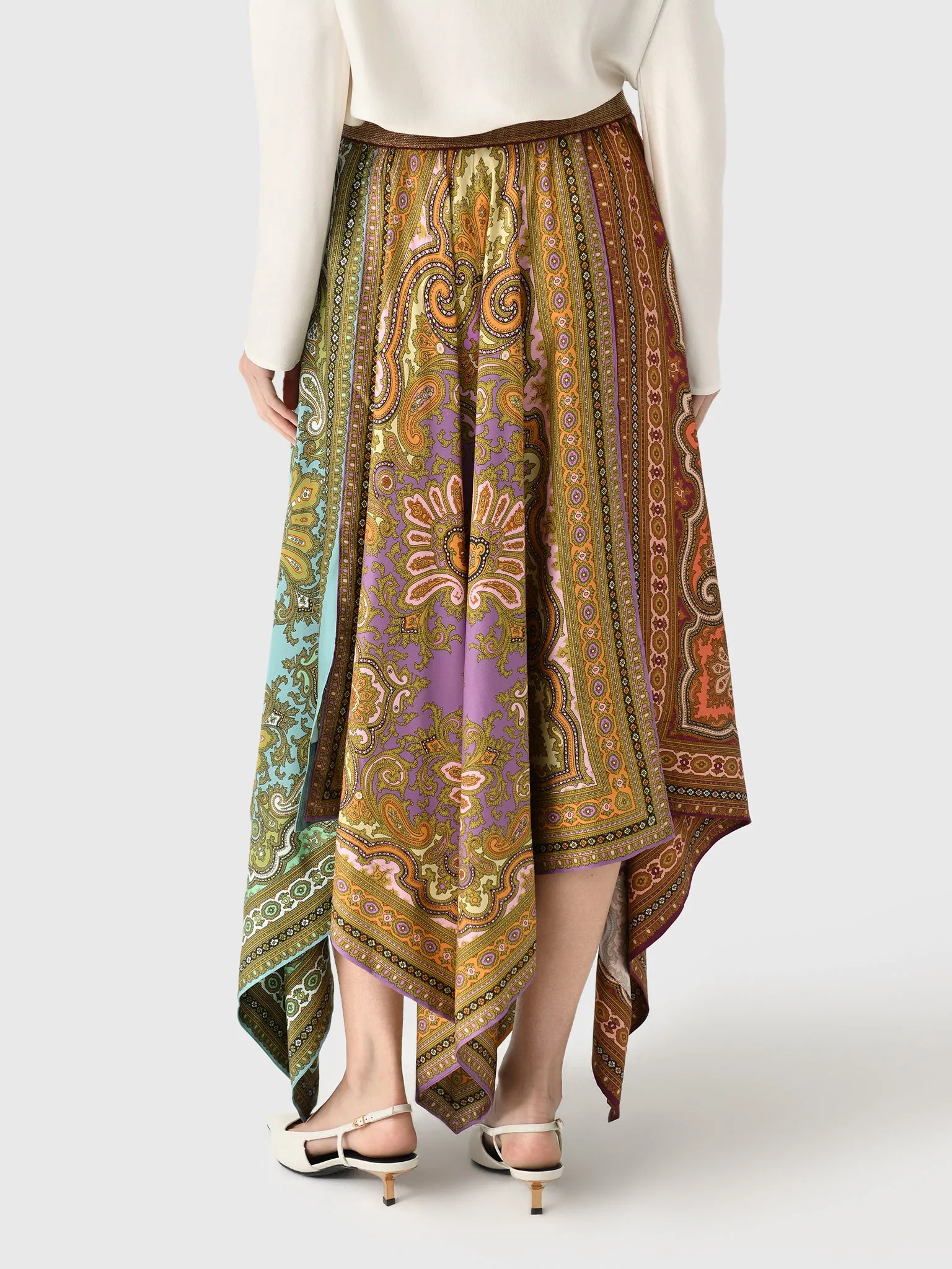 Alemais Women's Clemenza Spliced Scarf Silk Skirt sold by Saint Bernard product image thumbnail 4