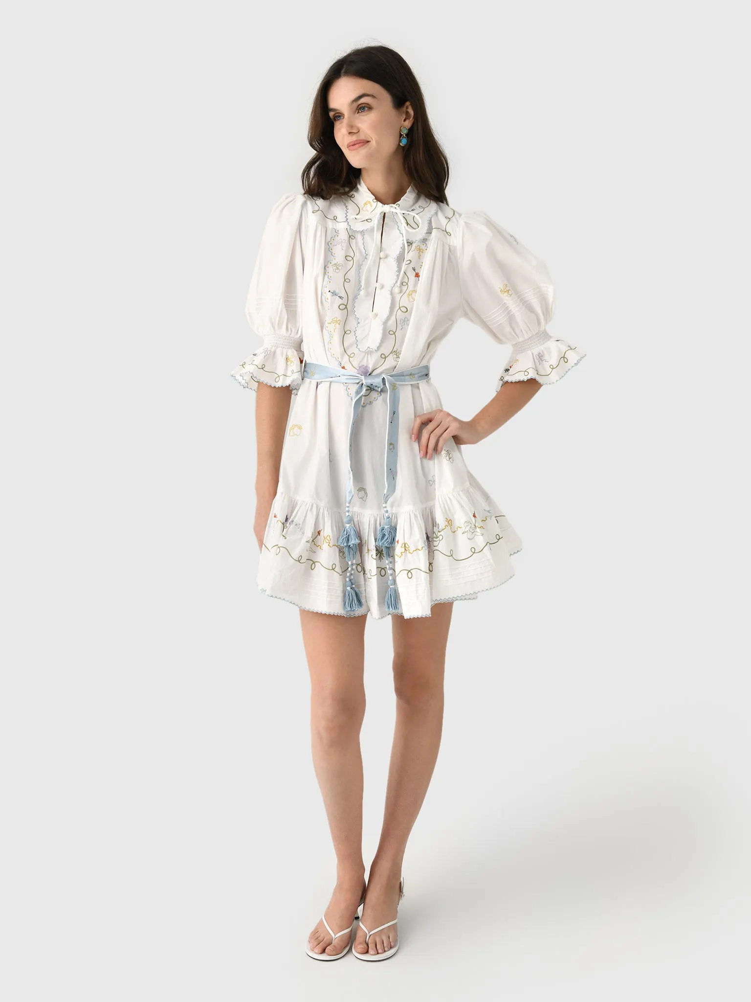 Alemais Women's Giulia Embroidered Mini Dress sold by Saint Bernard product image thumbnail 2