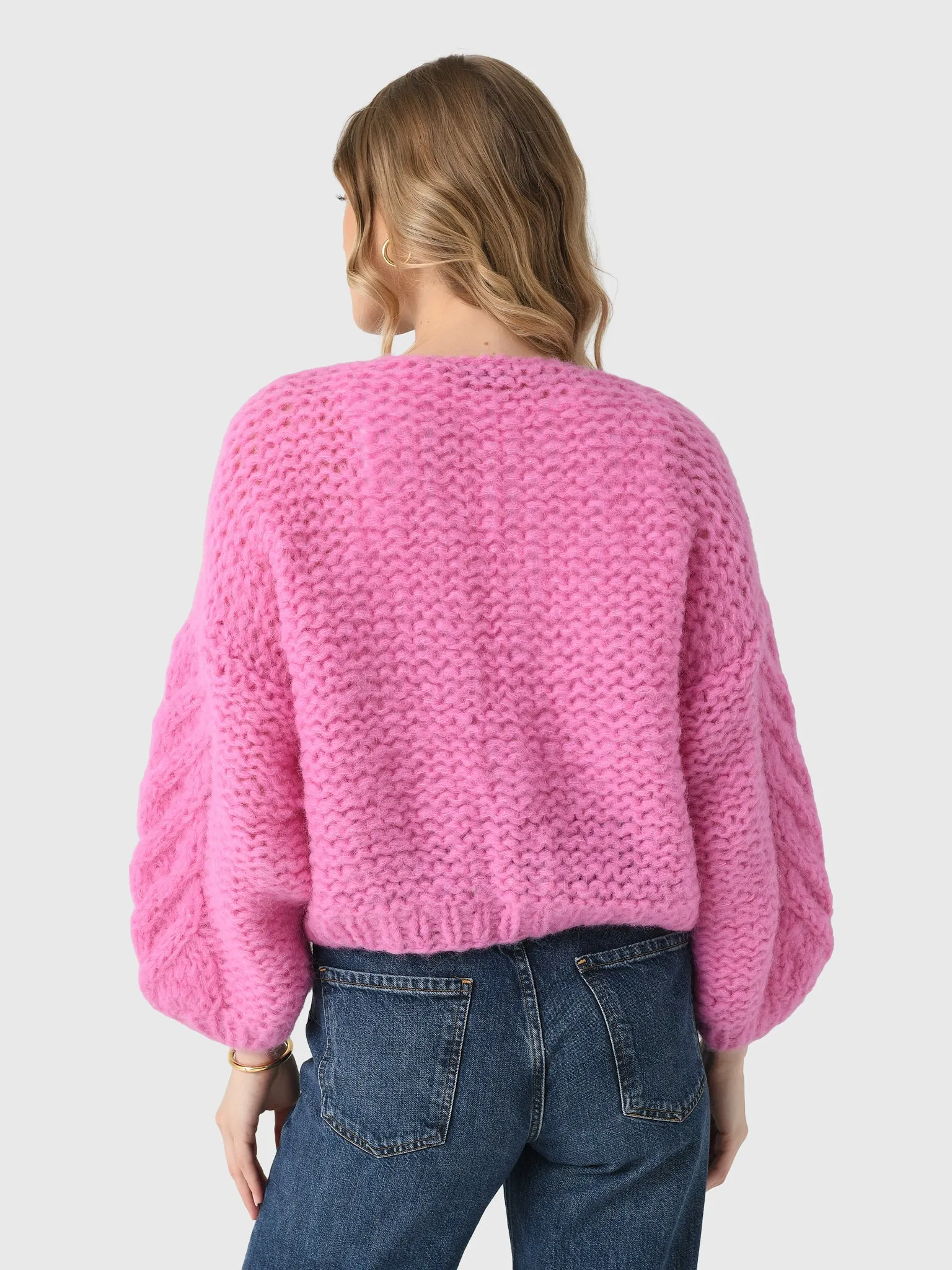 Maiami Women's Alpaca Cable Bomber Cardigan sold by Saint Bernard product image thumbnail 3