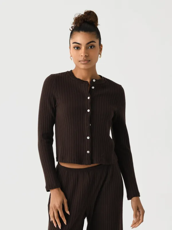 DONNI. Women's The Sweater Rib Cardi sold by Saint Bernard