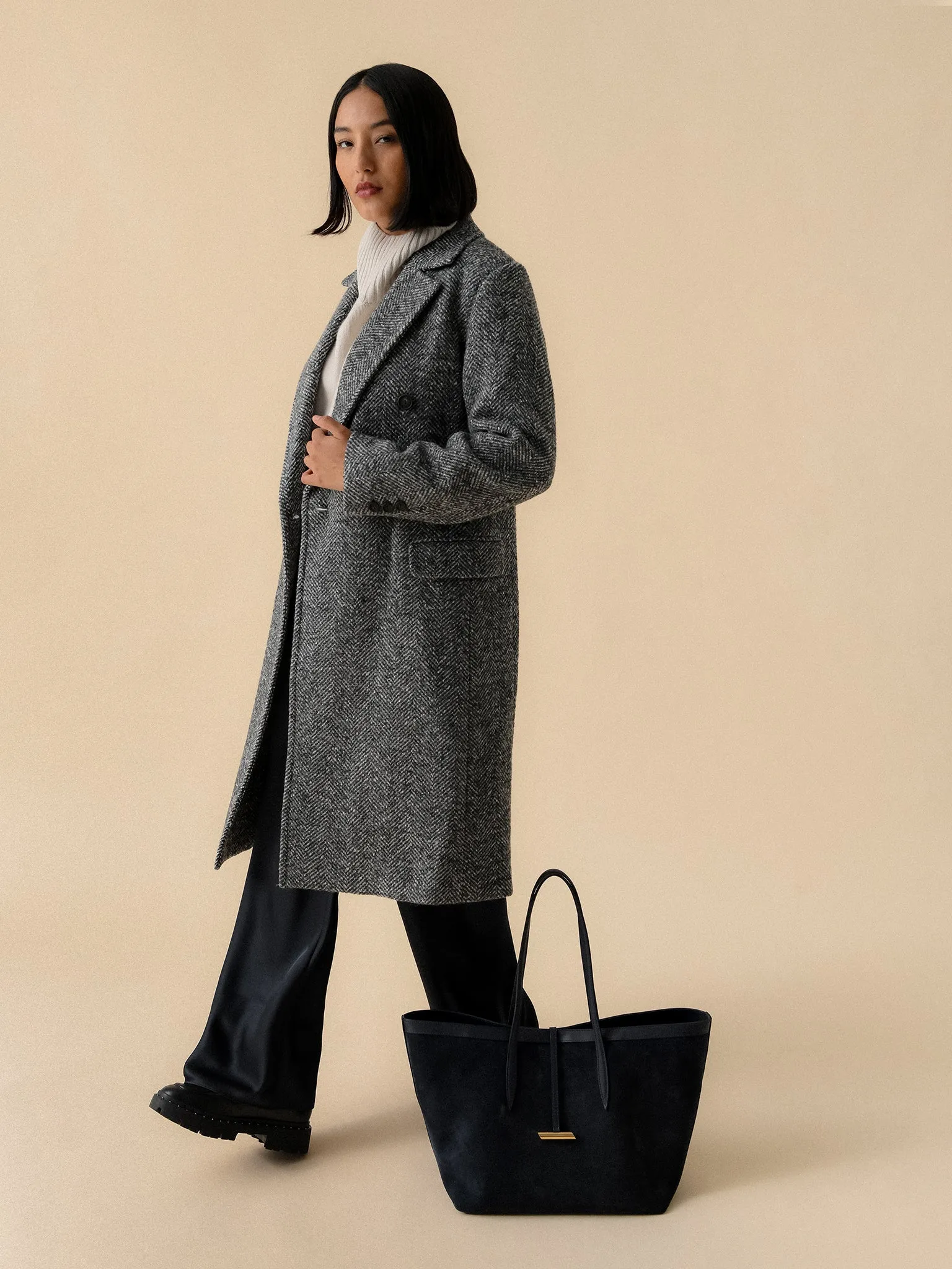 Vince Women's Italian Herringbone Wool-Blend Double-Breasted Coat sold by Saint Bernard product image thumbnail 4