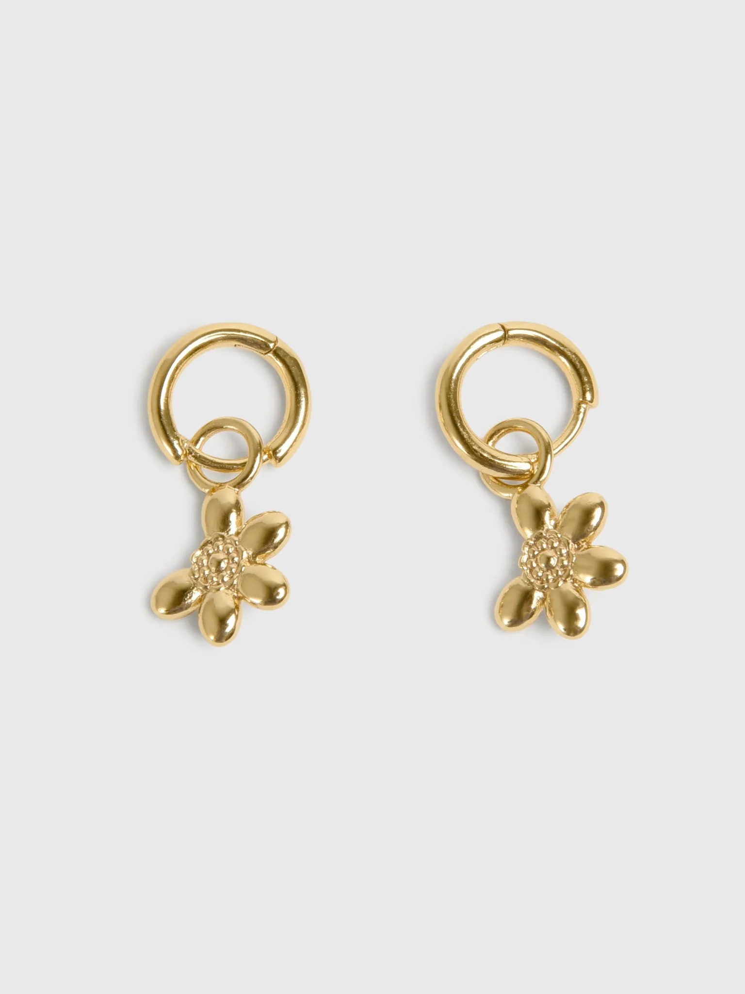 Hart Loves Me Flower Huggie Earrings sold by Saint Bernard