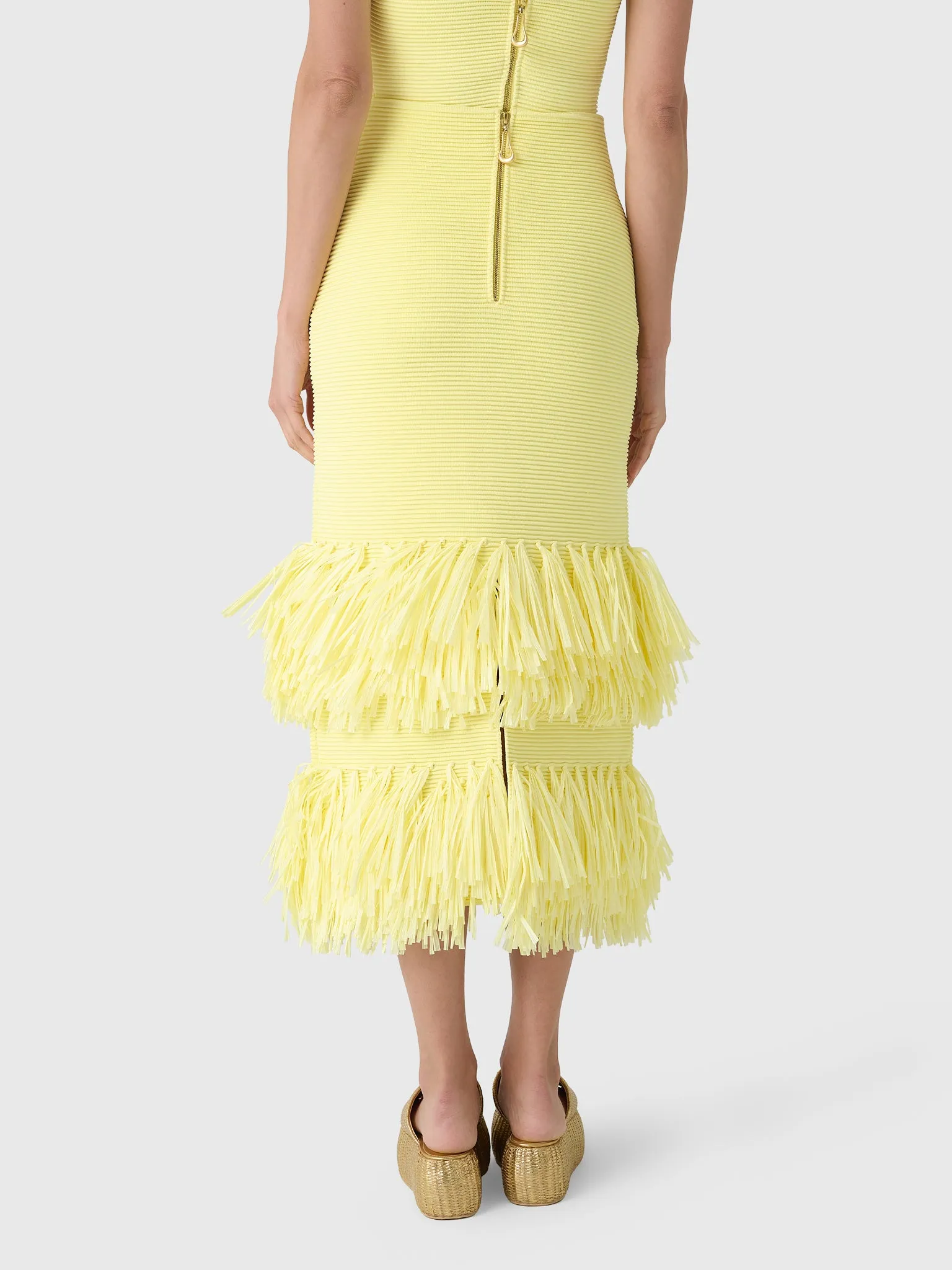 AJE Women's Agave Knit Raffia Midi Skirt sold by Saint Bernard product image thumbnail 5