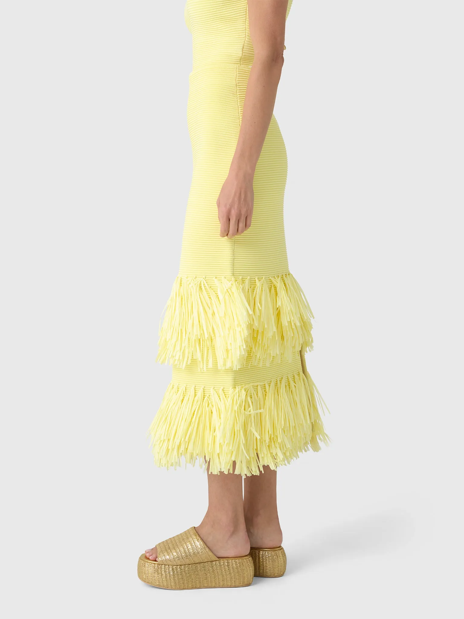 AJE Women's Agave Knit Raffia Midi Skirt sold by Saint Bernard product image thumbnail 4