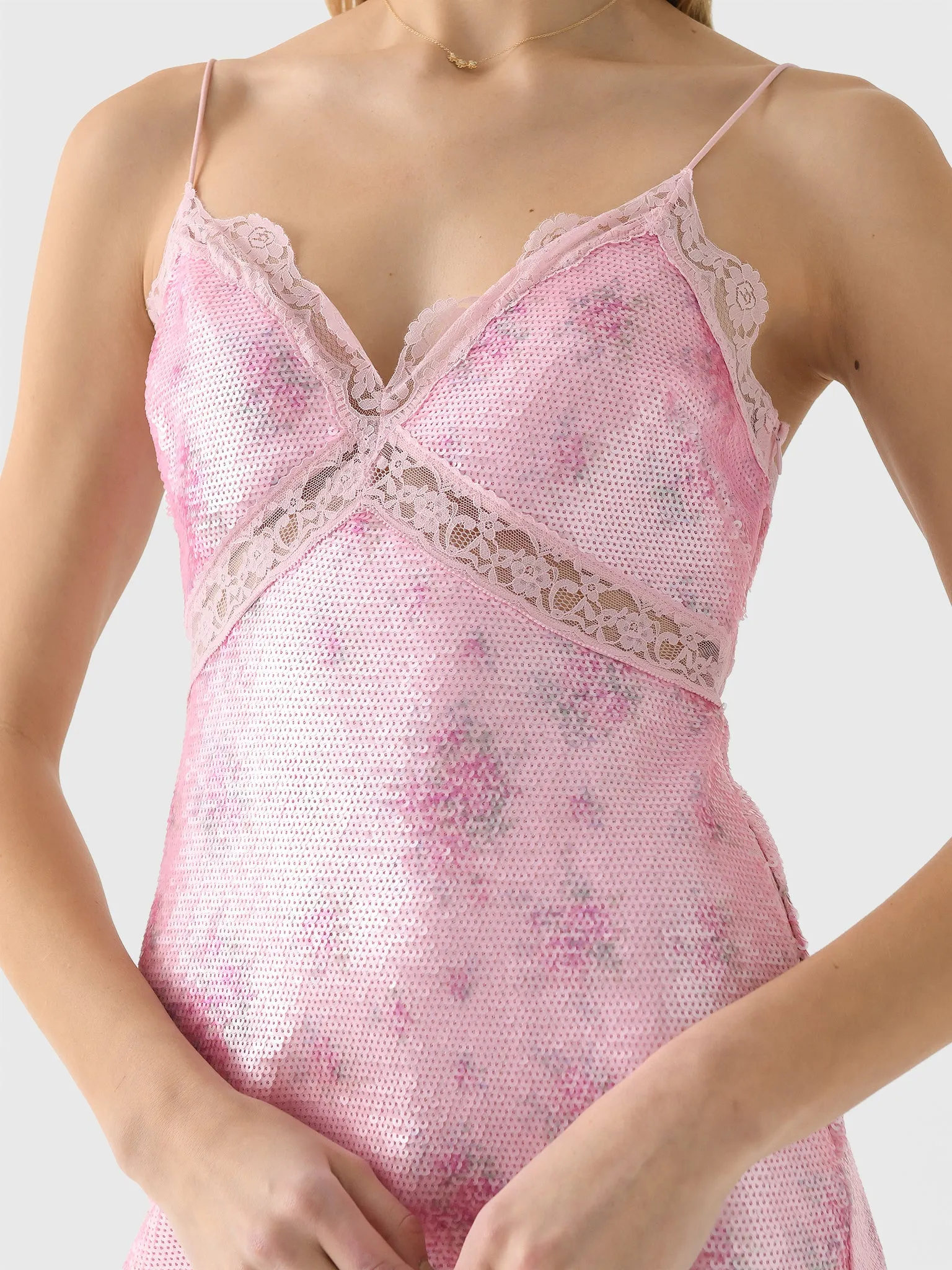 LoveShackFancy Women's Finta Sequin Mini Dress sold by Saint Bernard product image thumbnail 5