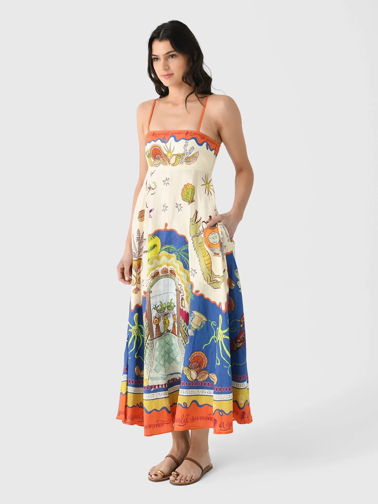 Alemais Women's Surrealist Summer Sundress sold by Saint Bernard product image thumbnail 2