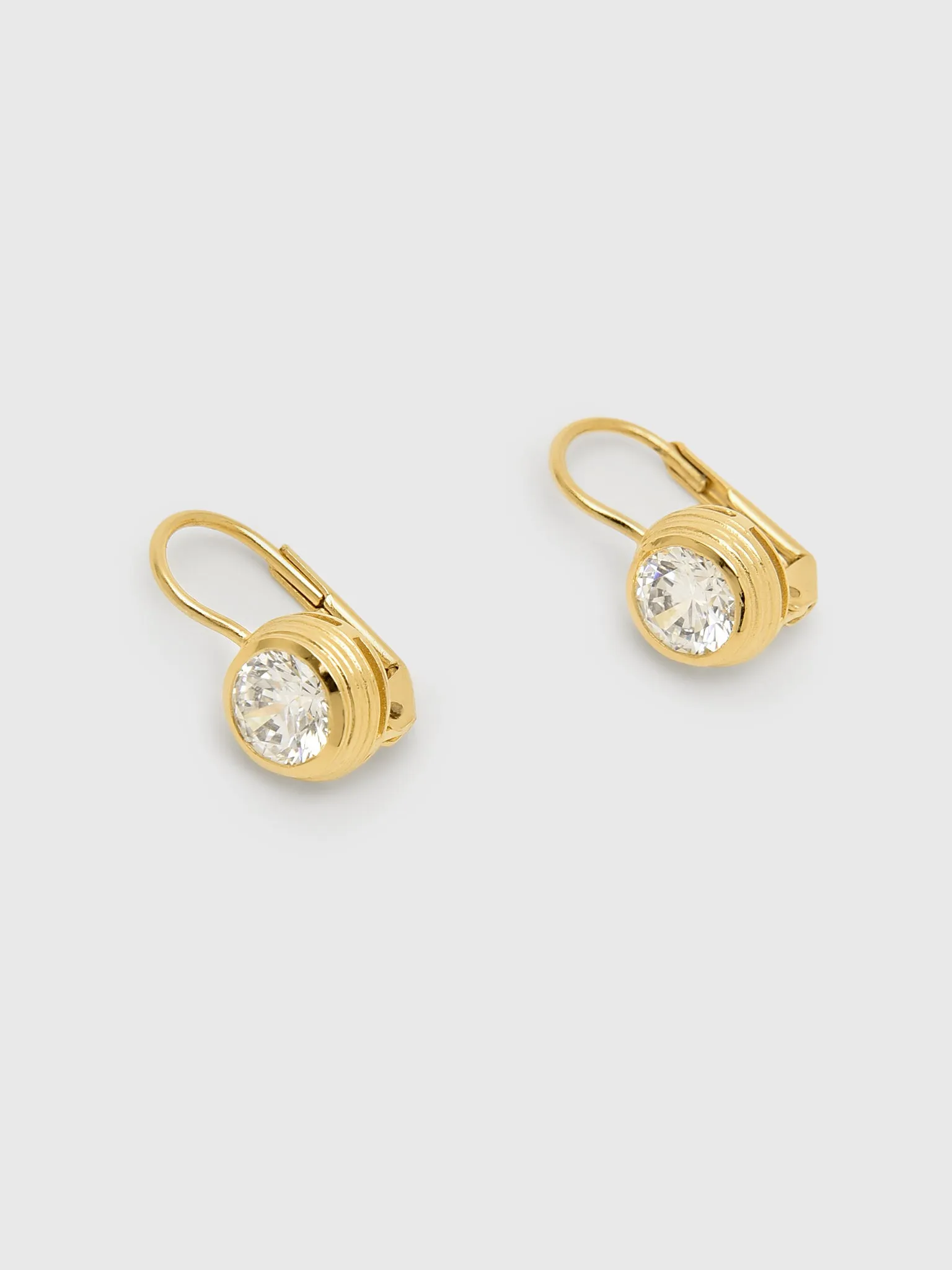 Hart Bezel Drop Earrings sold by Saint Bernard product image thumbnail 3