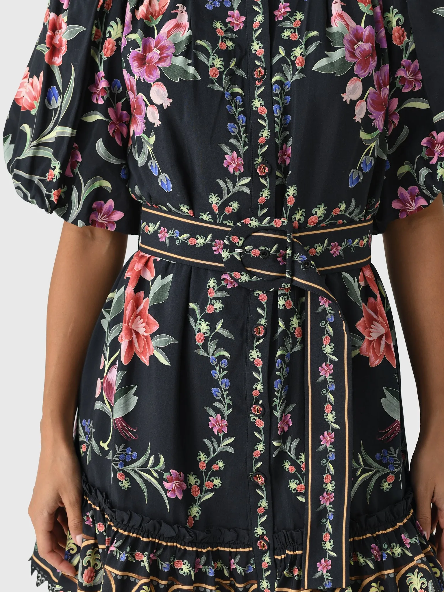 Farm Rio Women's Belle Garden Lace Belted Mini Dress sold by Saint Bernard product image thumbnail 5