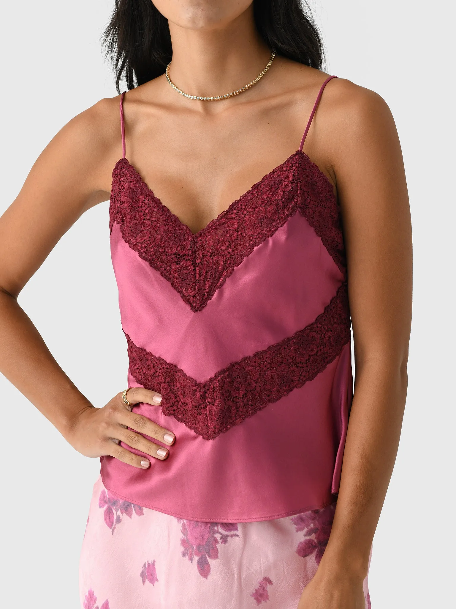 LoveShackFancy Women's Brimsley Silk Lace Cami Top sold by Saint Bernard product image thumbnail 5
