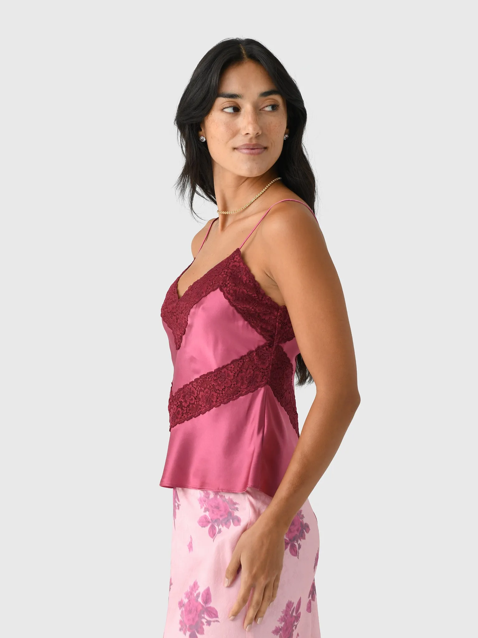 LoveShackFancy Women's Brimsley Silk Lace Cami Top sold by Saint Bernard product image thumbnail 3