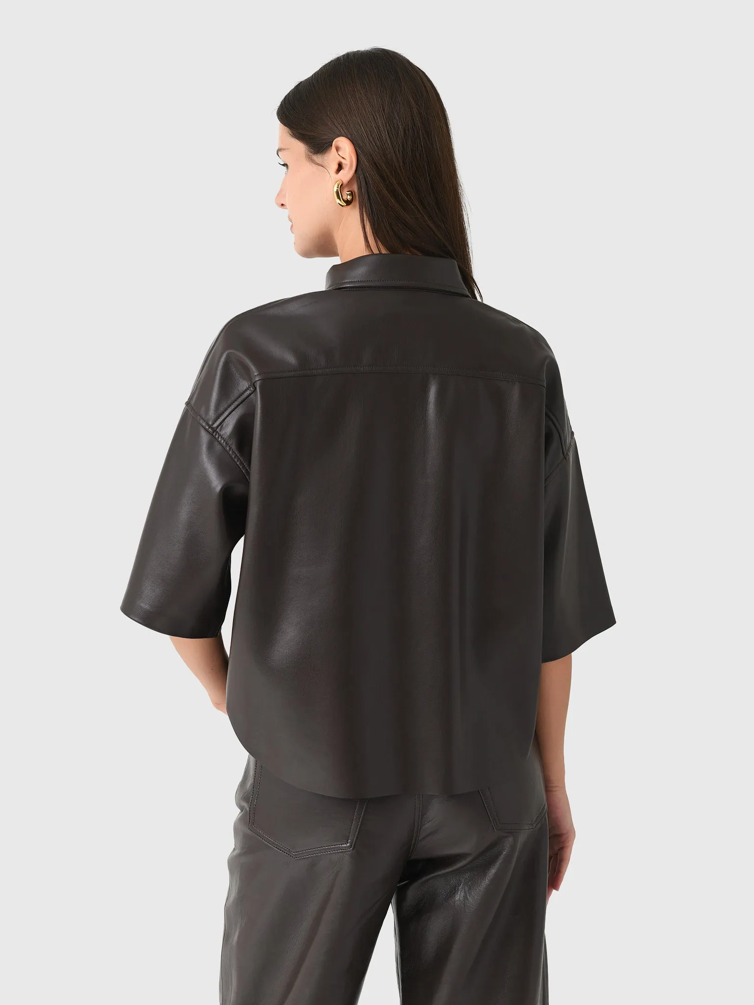 Citizens Of Humanity Women's Frances Cropped Caped Button Up Shirt sold by Saint Bernard product image thumbnail 4