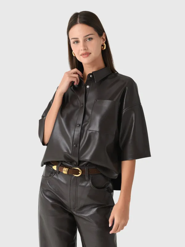 Citizens Of Humanity Women's Frances Cropped Caped Button Up Shirt made by Citizens Of Humanity