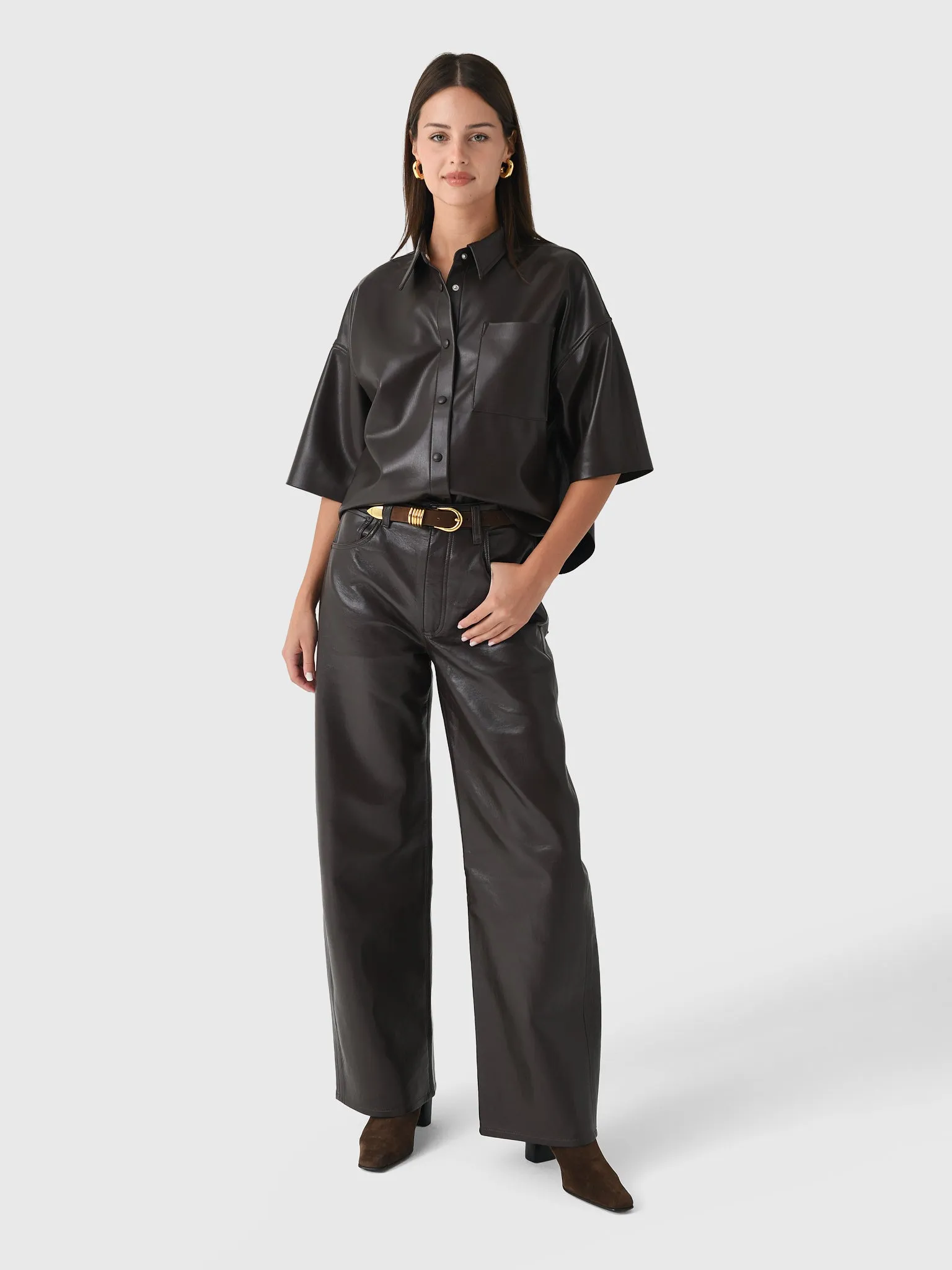 Citizens Of Humanity Women's Frances Cropped Caped Button Up Shirt sold by Saint Bernard product image thumbnail 2