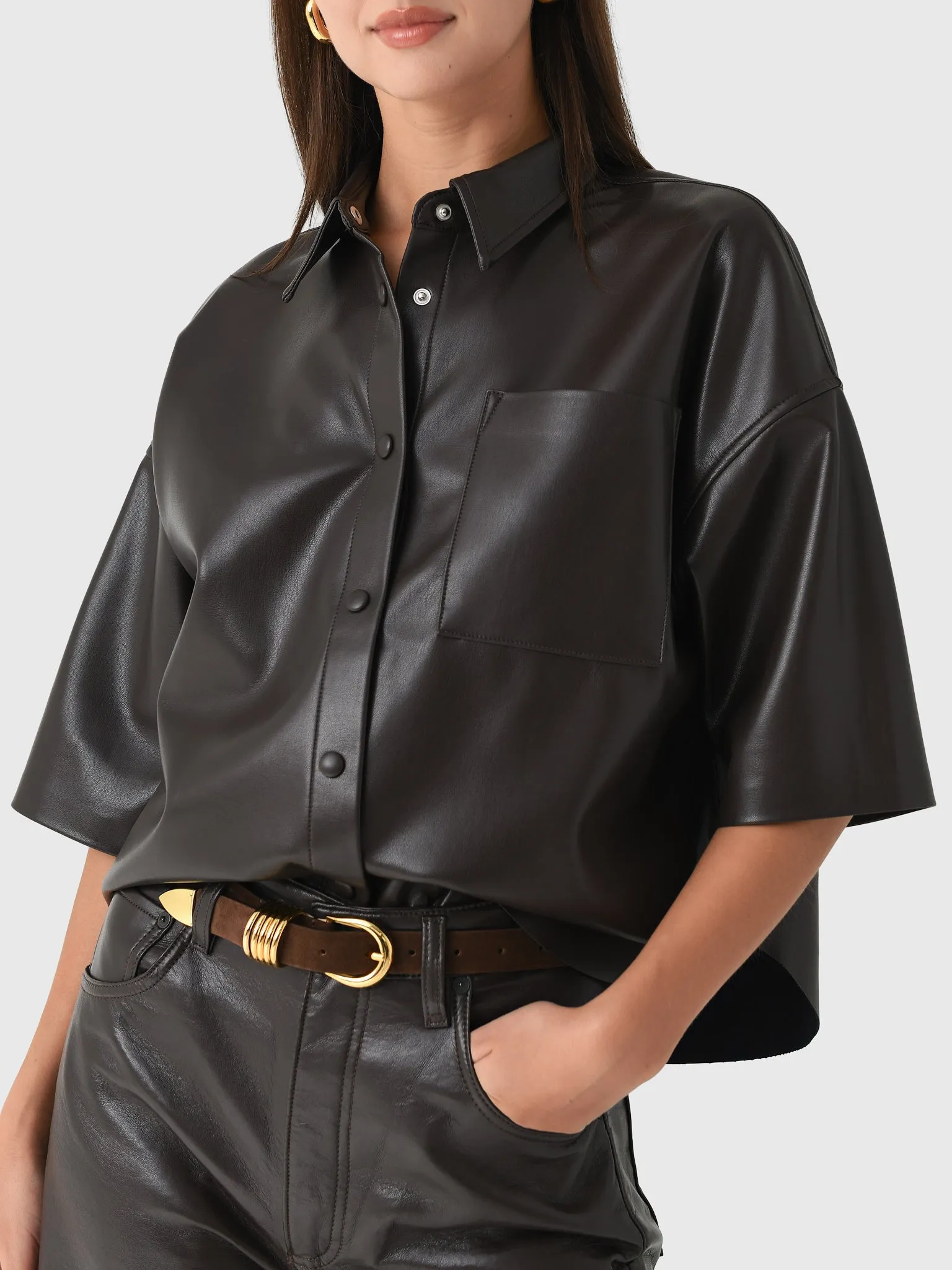 Citizens Of Humanity Women's Frances Cropped Caped Button Up Shirt sold by Saint Bernard product image thumbnail 5
