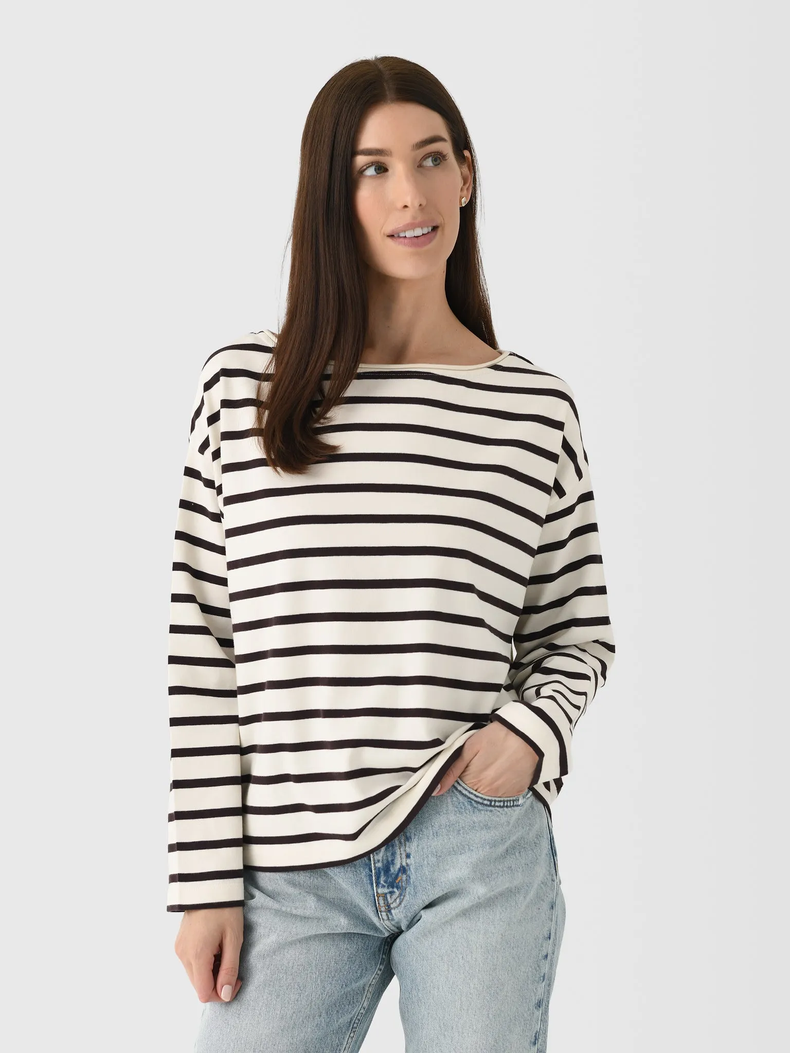 Citizens Of Humanity Women's Boat Neck Long Sleeve Tee sold by Saint Bernard