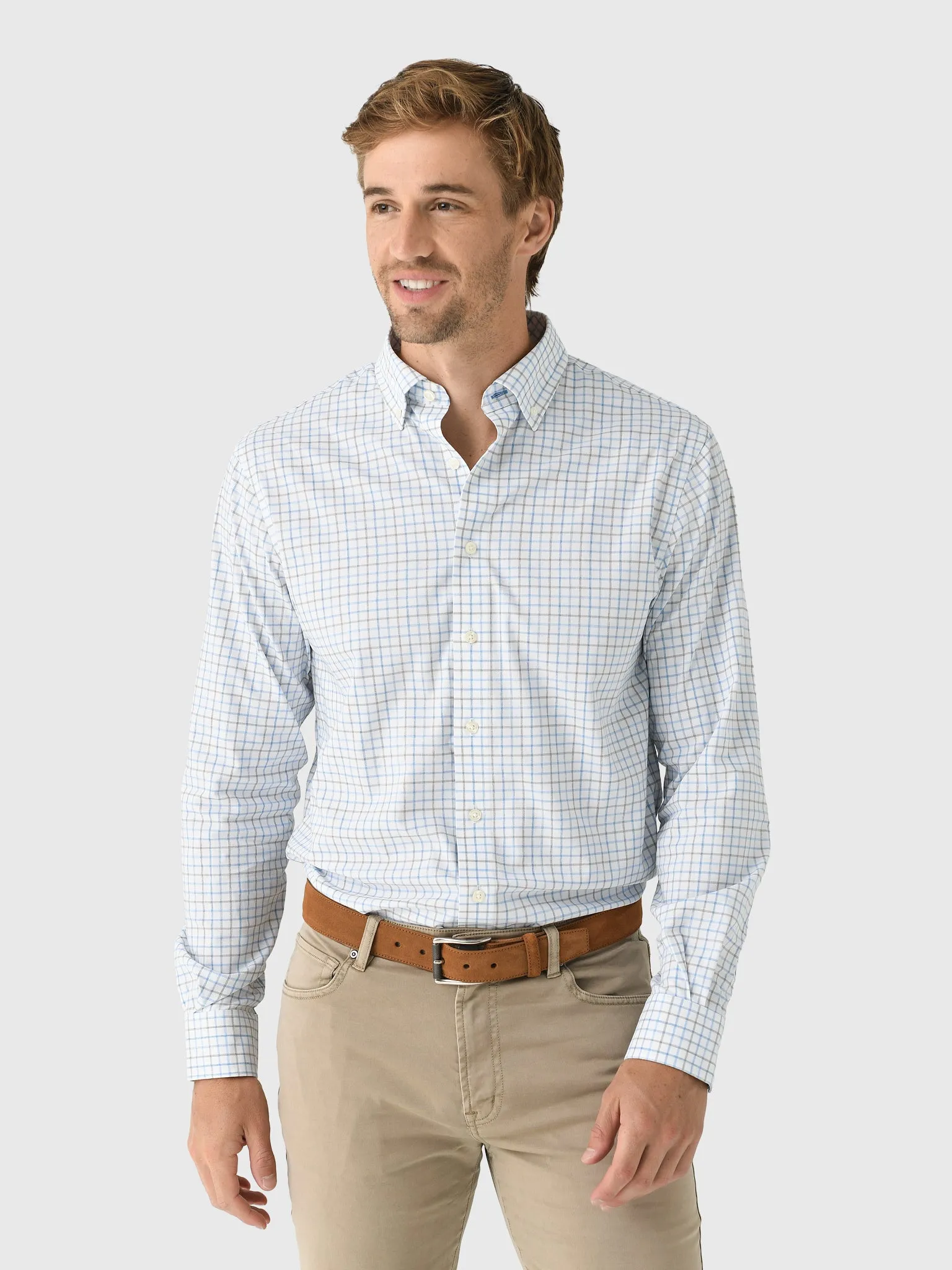 Johnnie-O Men's Paddock Performance Button-Down Shirt sold by Saint Bernard