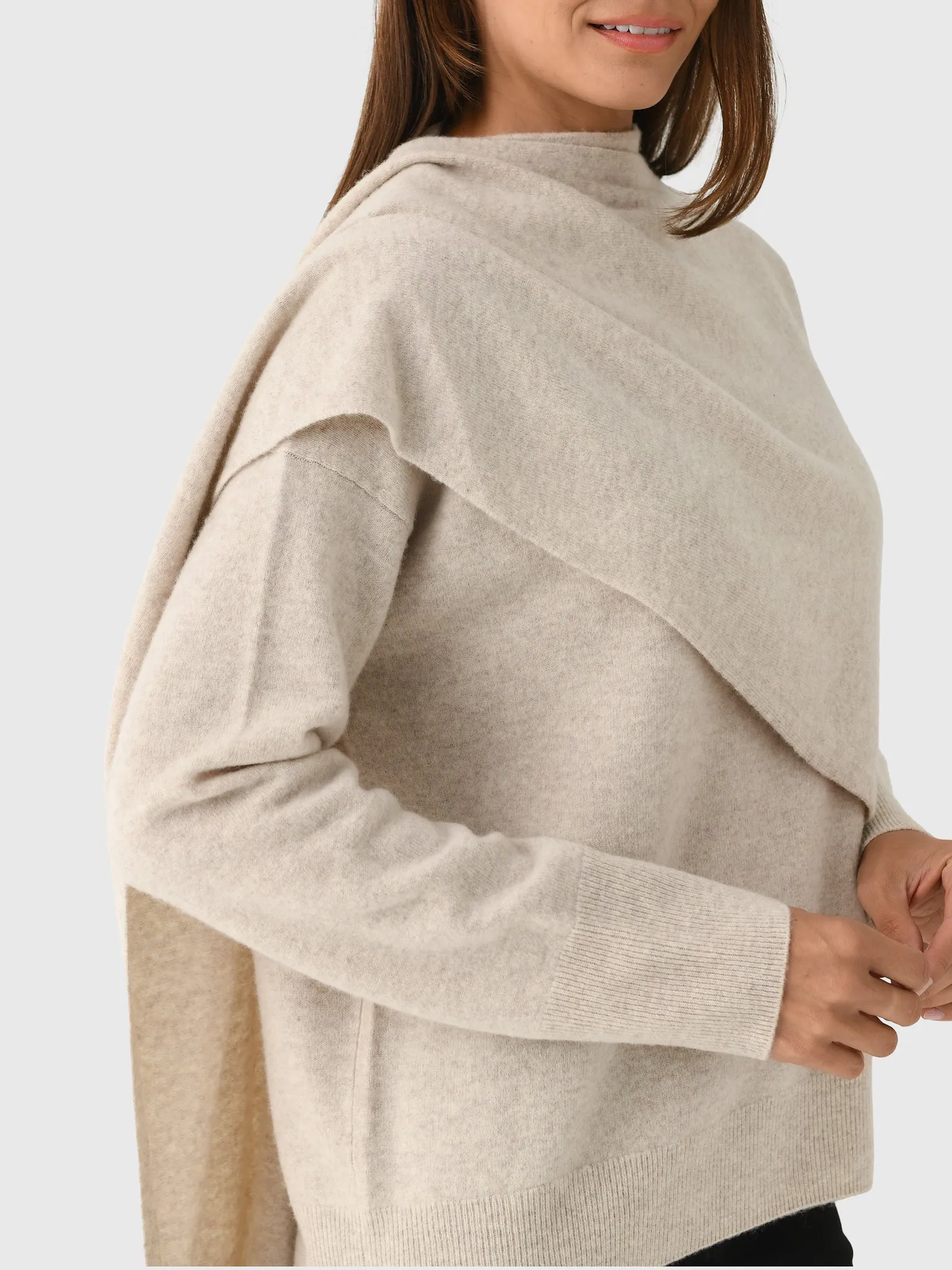 Vince Women's Draped-Shawl Wool-Cashmere Sweater sold by Saint Bernard product image thumbnail 5