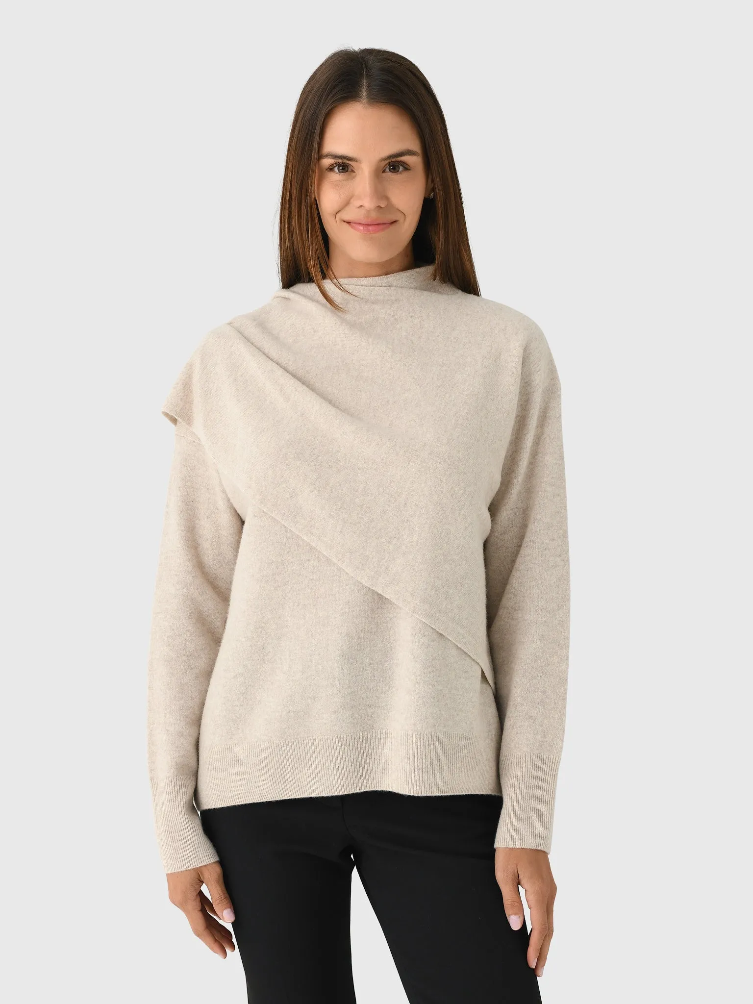 Vince Women's Draped-Shawl Wool-Cashmere Sweater sold by Saint Bernard