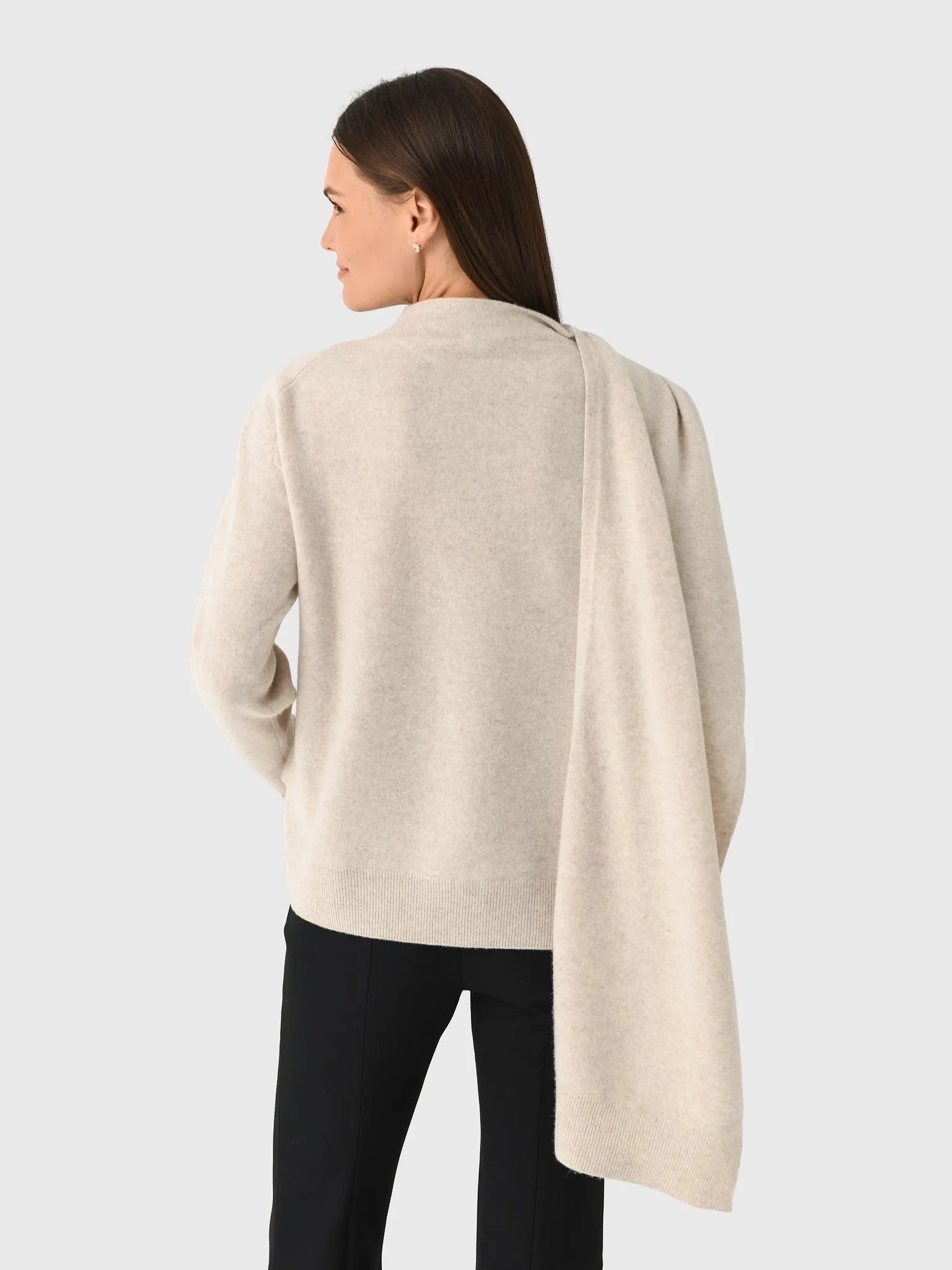 Vince Women's Draped-Shawl Wool-Cashmere Sweater sold by Saint Bernard product image thumbnail 4