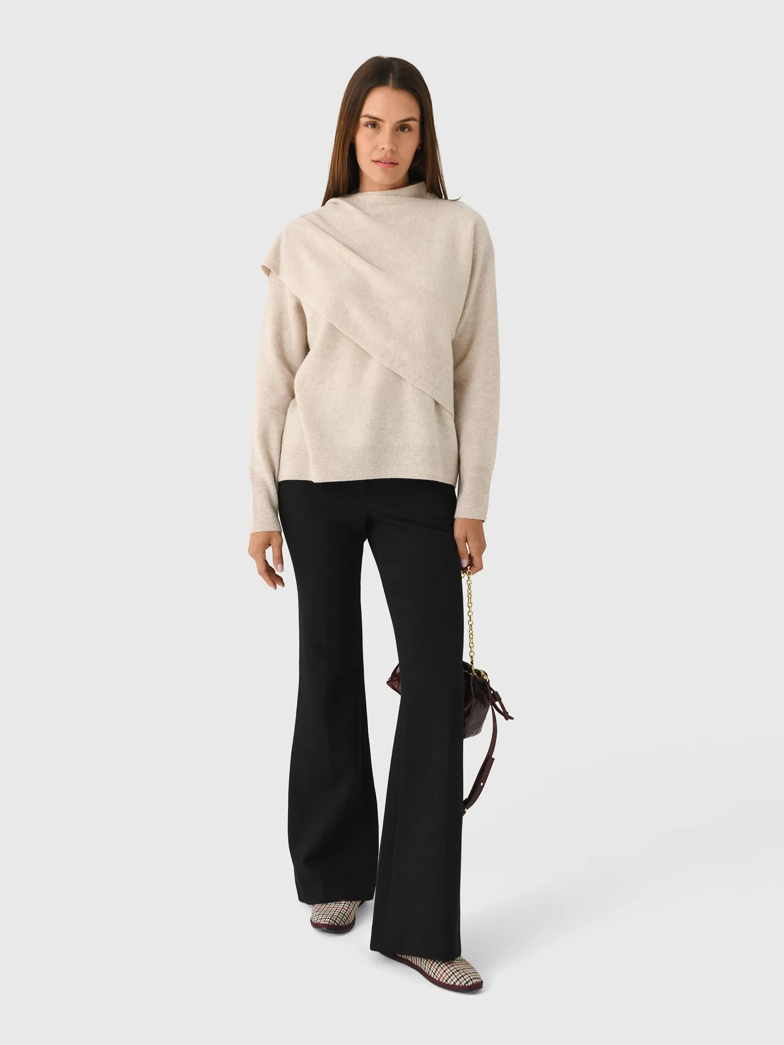Vince Women's Draped-Shawl Wool-Cashmere Sweater sold by Saint Bernard product image thumbnail 2