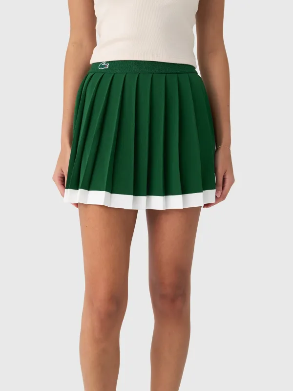 Lacoste Women's Ultra Dry Tennis Heritage Stretch Skirt sold by Saint Bernard