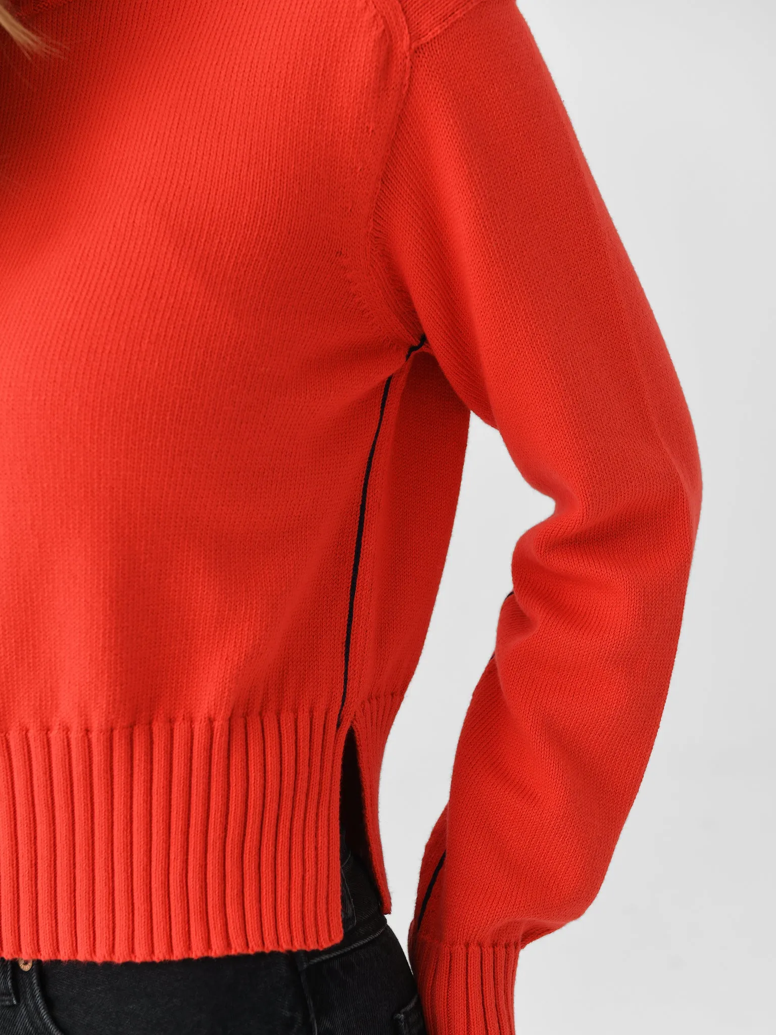 White + Warren Women's Soft Cotton Rib Trim Sweatshirt sold by Saint Bernard product image thumbnail 5