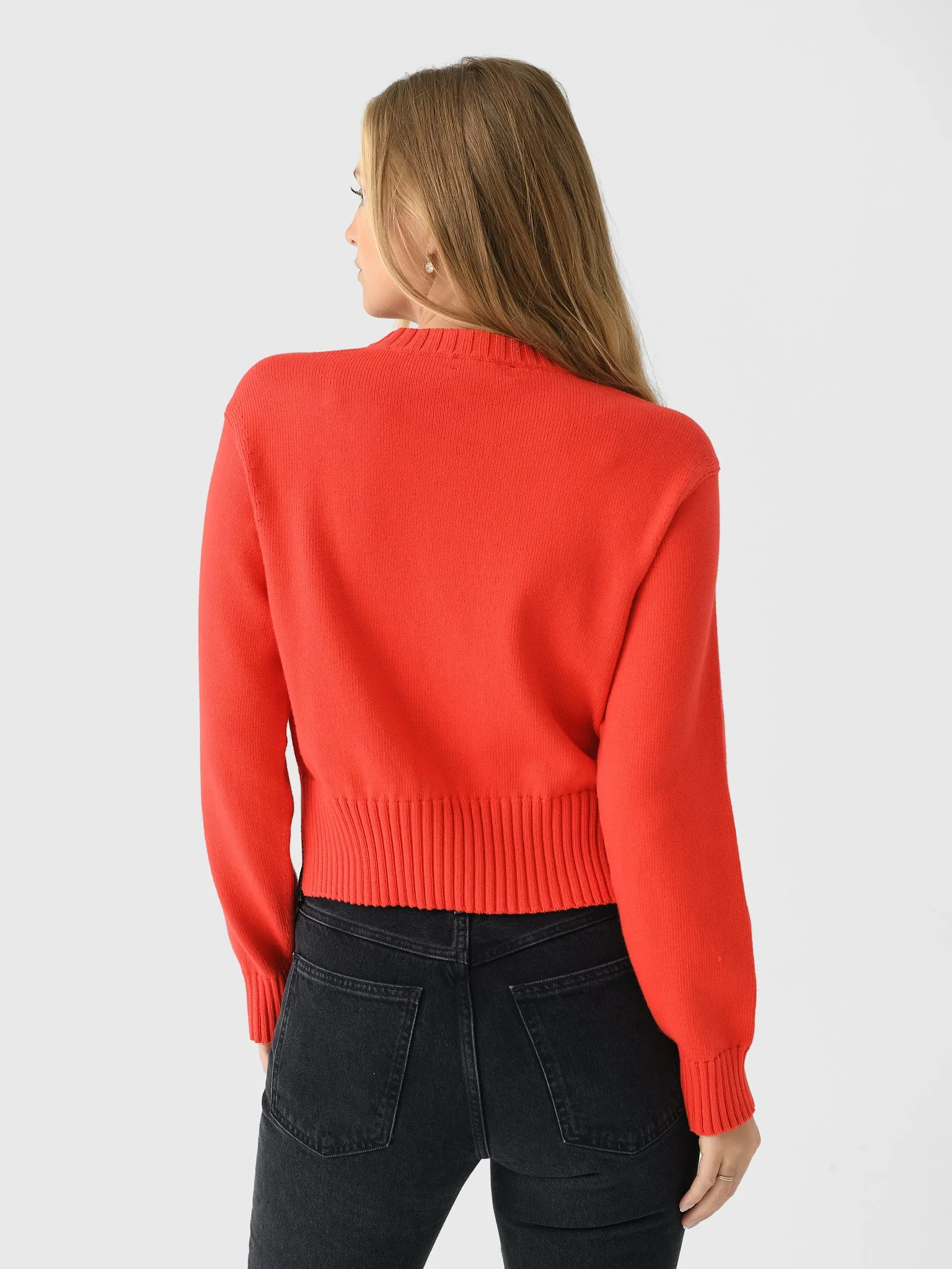 White + Warren Women's Soft Cotton Rib Trim Sweatshirt sold by Saint Bernard product image thumbnail 4