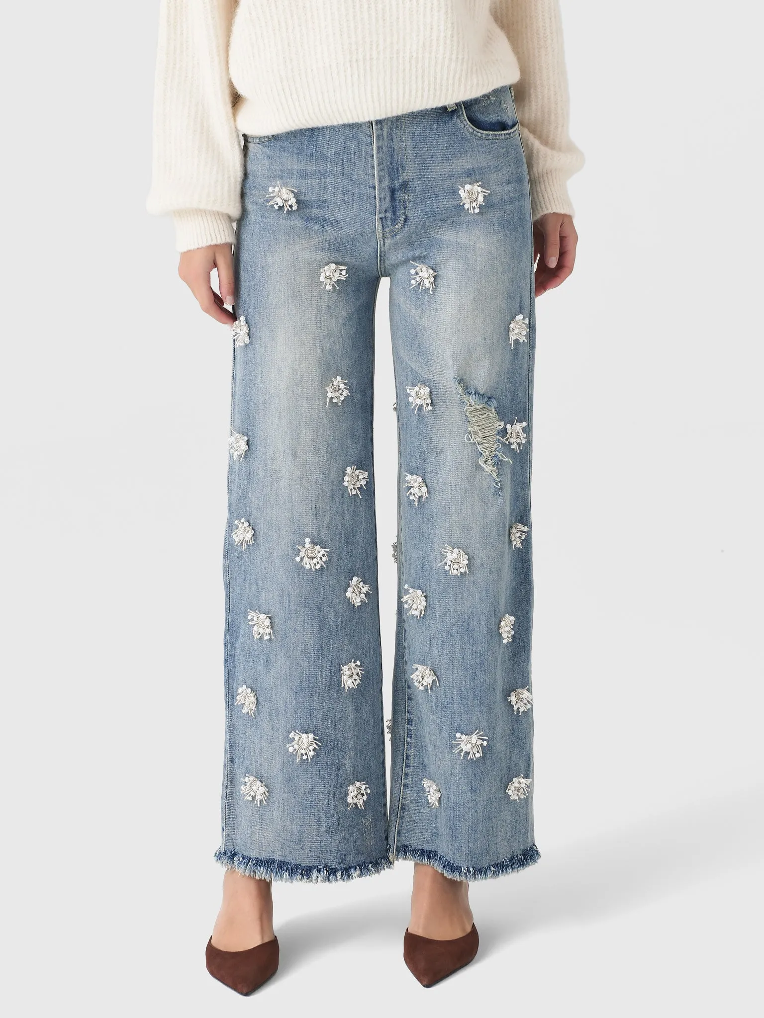 Simkhai Women's Jude Wide Crop Jean sold by Saint Bernard