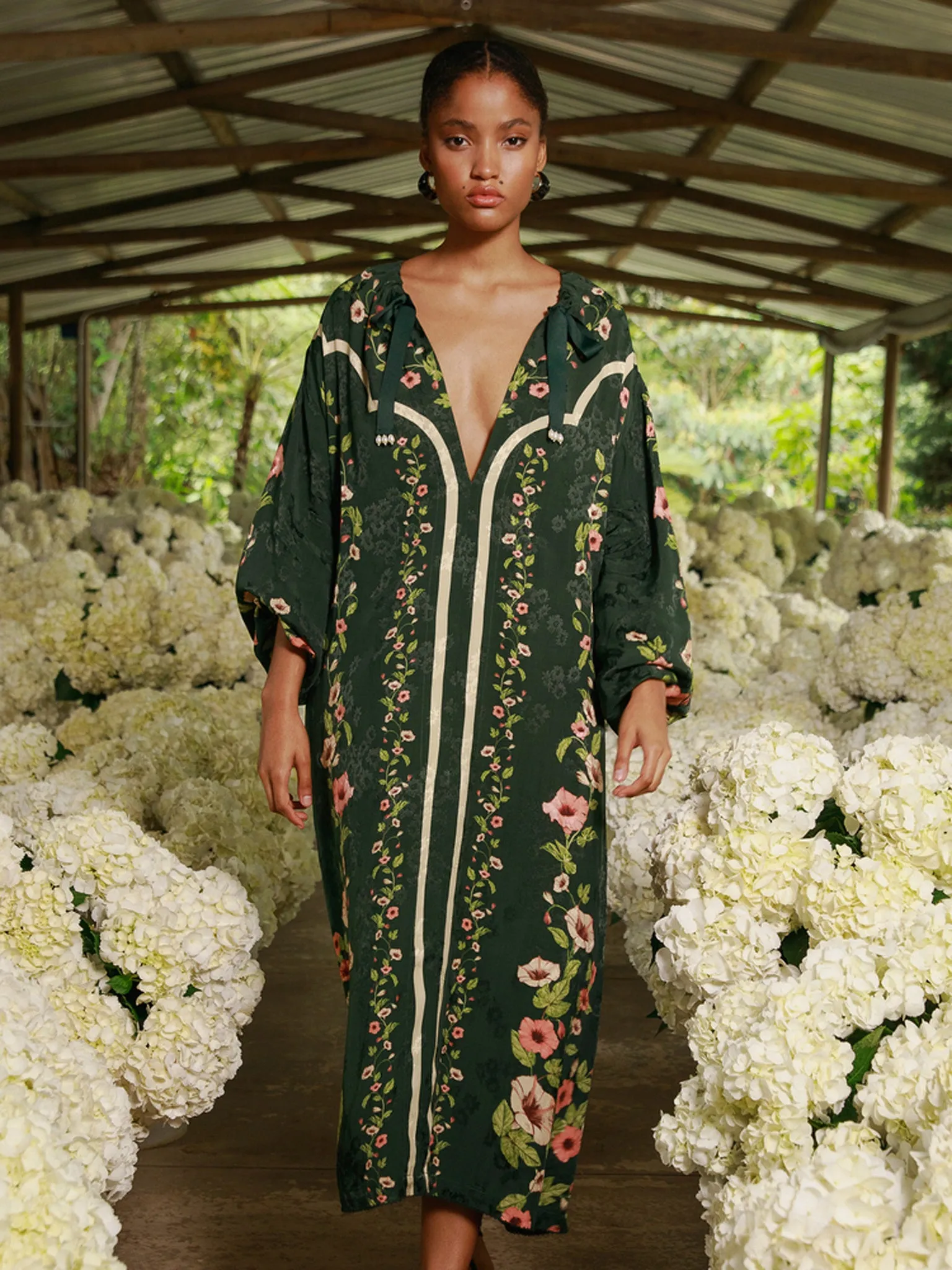 Agua By Agua Bendita Women's Zircón Mosquetero Midi Dress sold by Saint Bernard product image thumbnail 2
