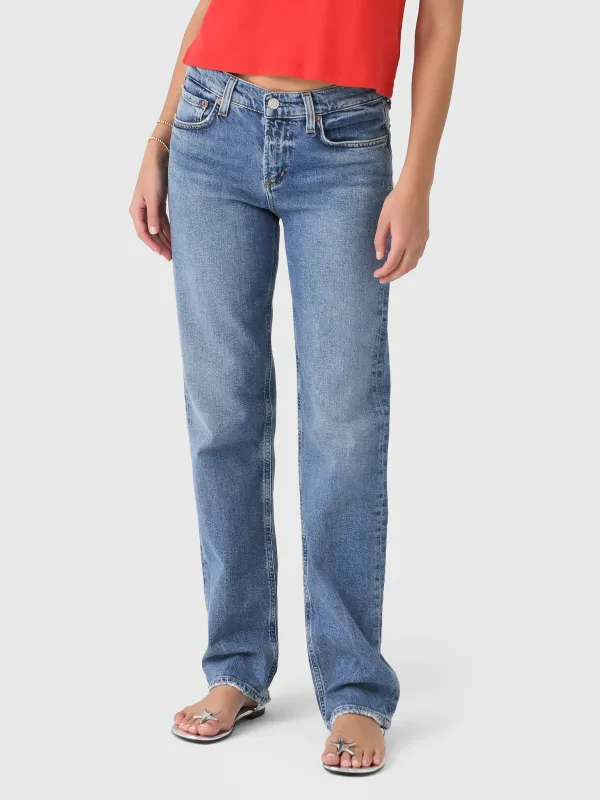 Agolde Women's Low Rise Slim Jean sold by Saint Bernard