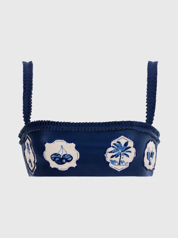 Agua By Agua Bendita Women's Olmo Wild Bikini Top made by Saint Bernard