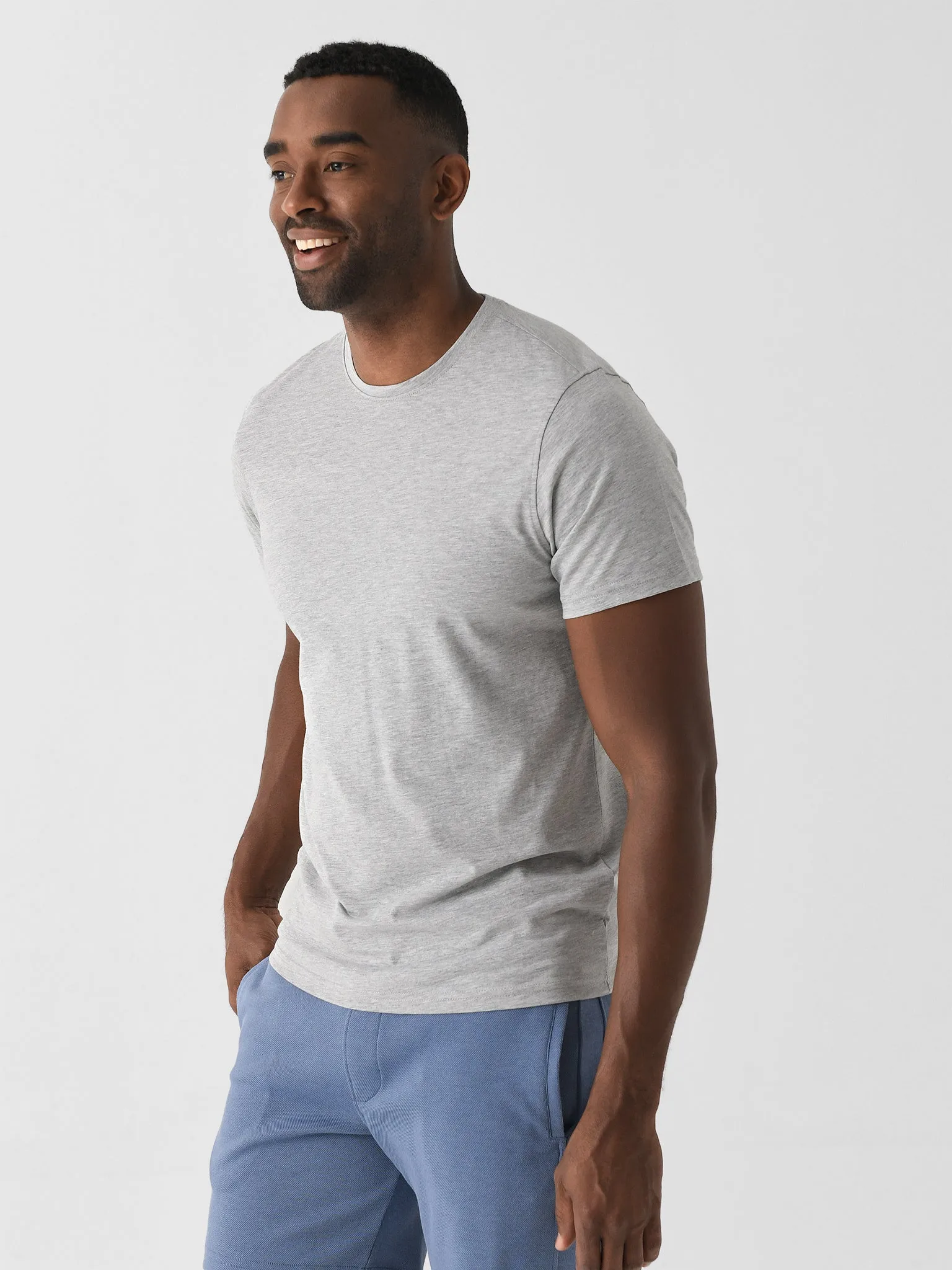 Orchard + Broome Men's Broome Heather Cotton Tee sold by Saint Bernard product image thumbnail 3