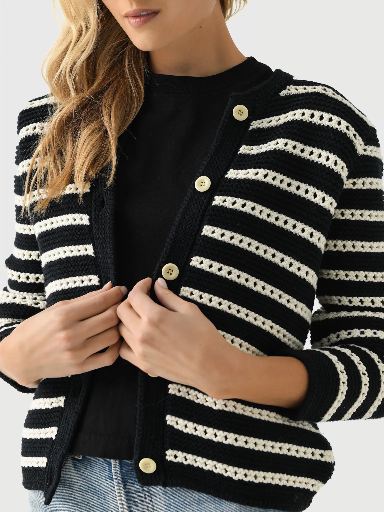 Alex Mill Women's Hailey Stripe Cardigan sold by Saint Bernard product image thumbnail 5