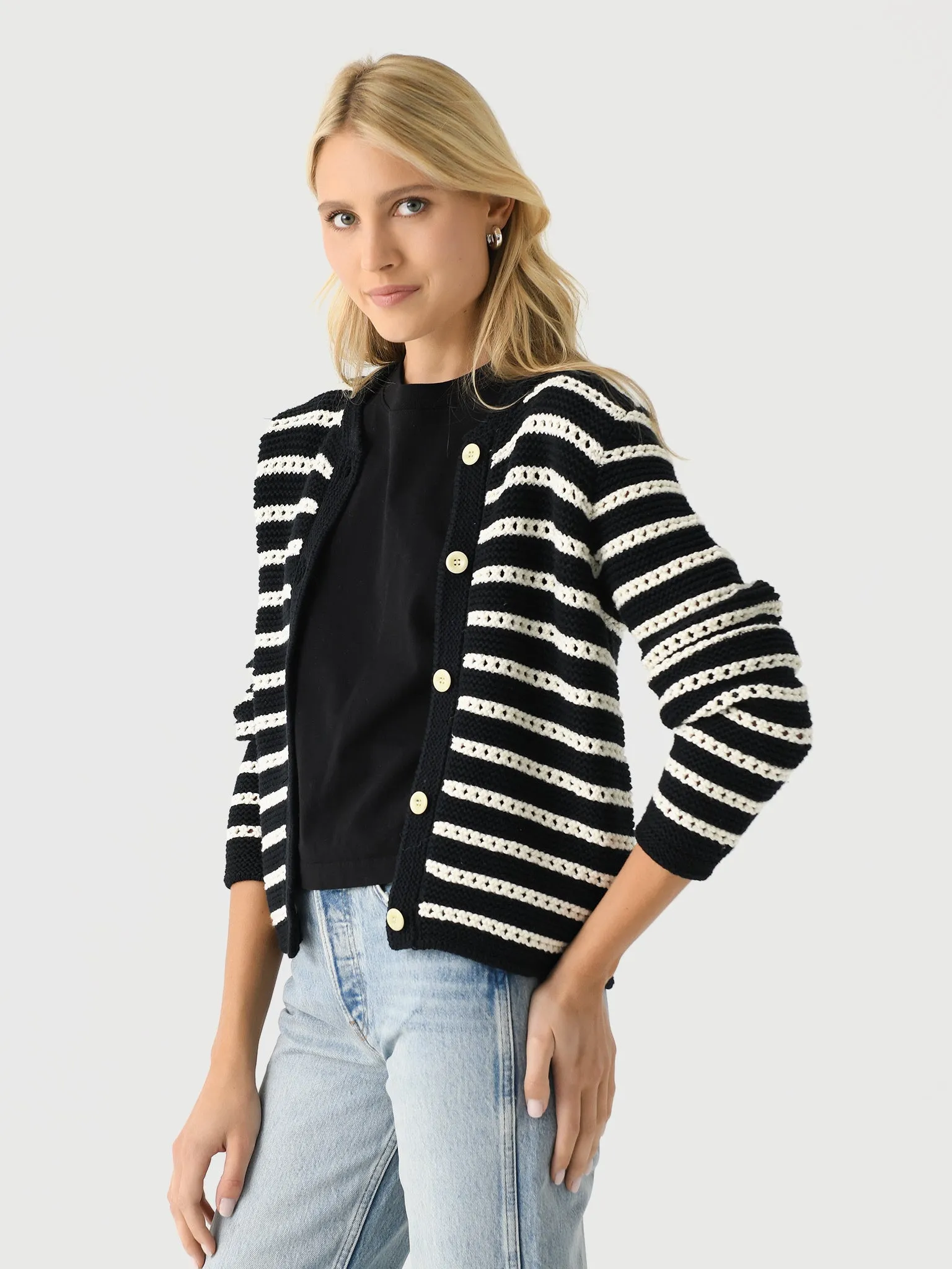Alex Mill Women's Hailey Stripe Cardigan sold by Saint Bernard product image thumbnail 3