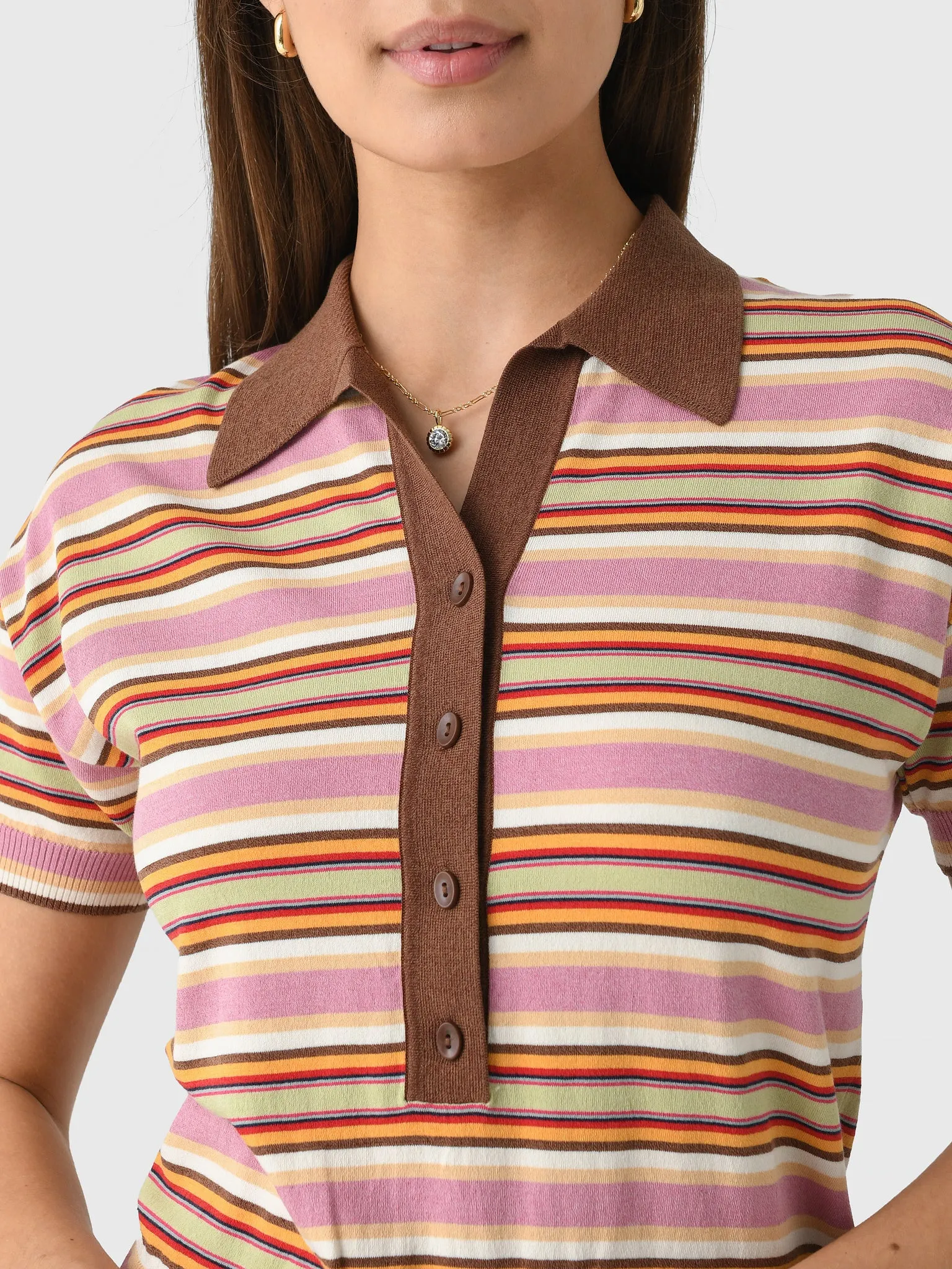 Faithfull The Brand Women's Sable Polo Shirt sold by Saint Bernard product image thumbnail 5