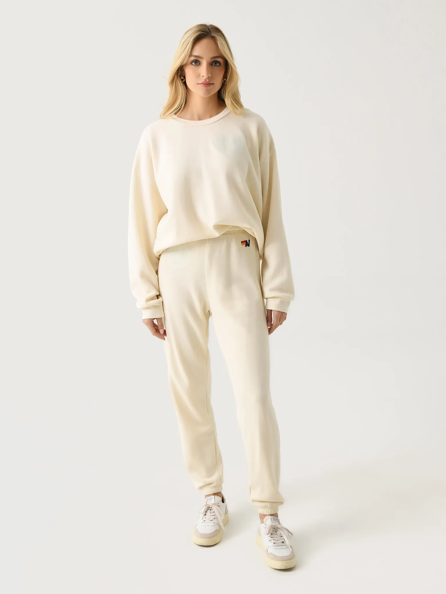 Aviator Nation Women's Glitter Heart Relaxed Crew Sweatshirt sold by Saint Bernard product image thumbnail 2