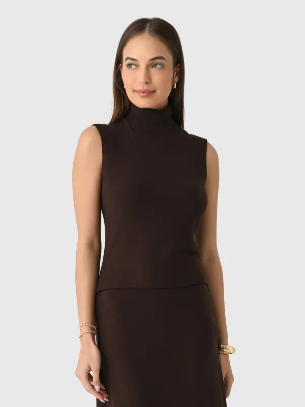 Leset Women's Lauren Sleeveless Turtleneck made by Leset