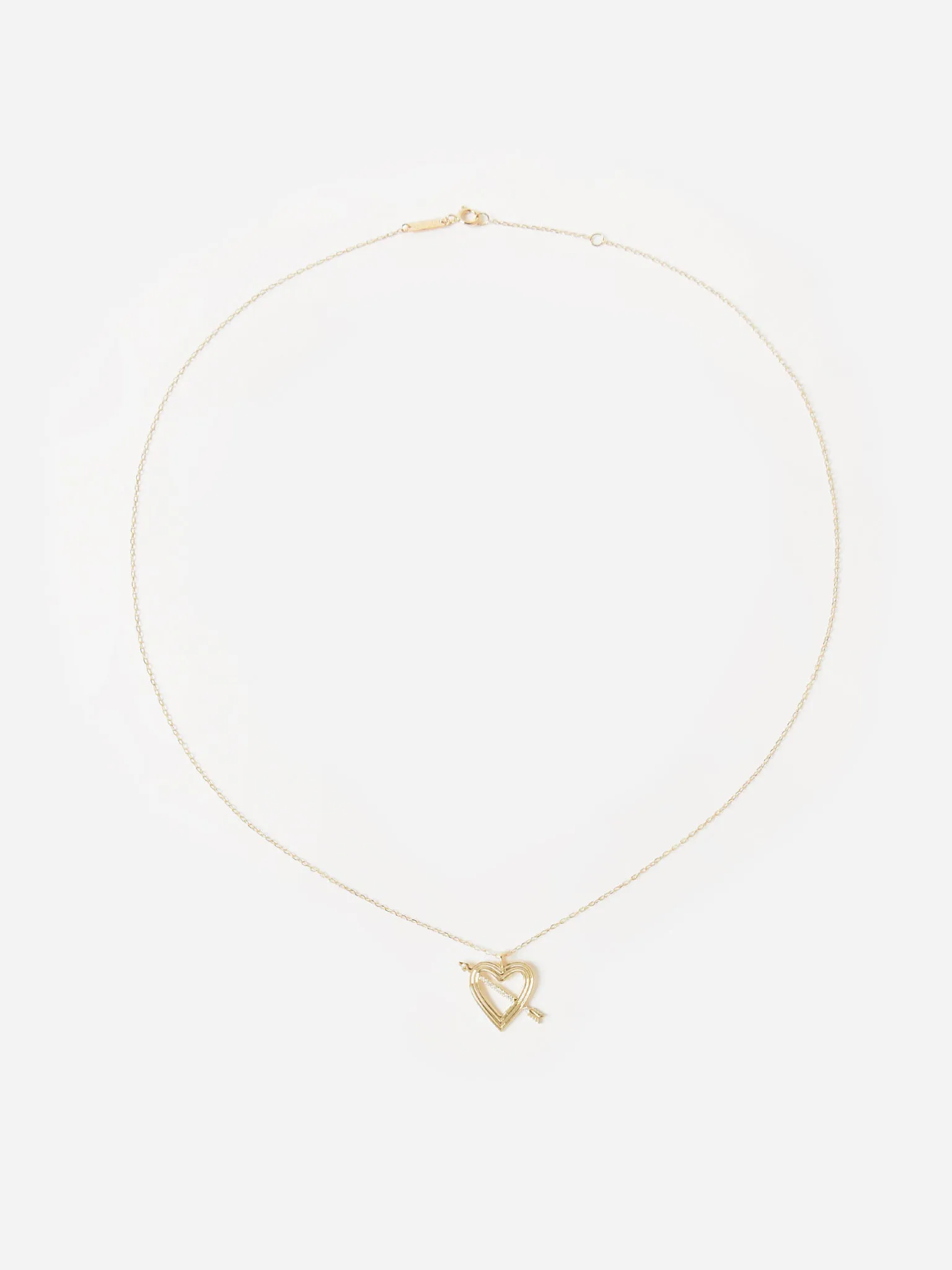 Adina Reyter Pavé Open Heart Arrow Necklace sold by Saint Bernard product image thumbnail 3