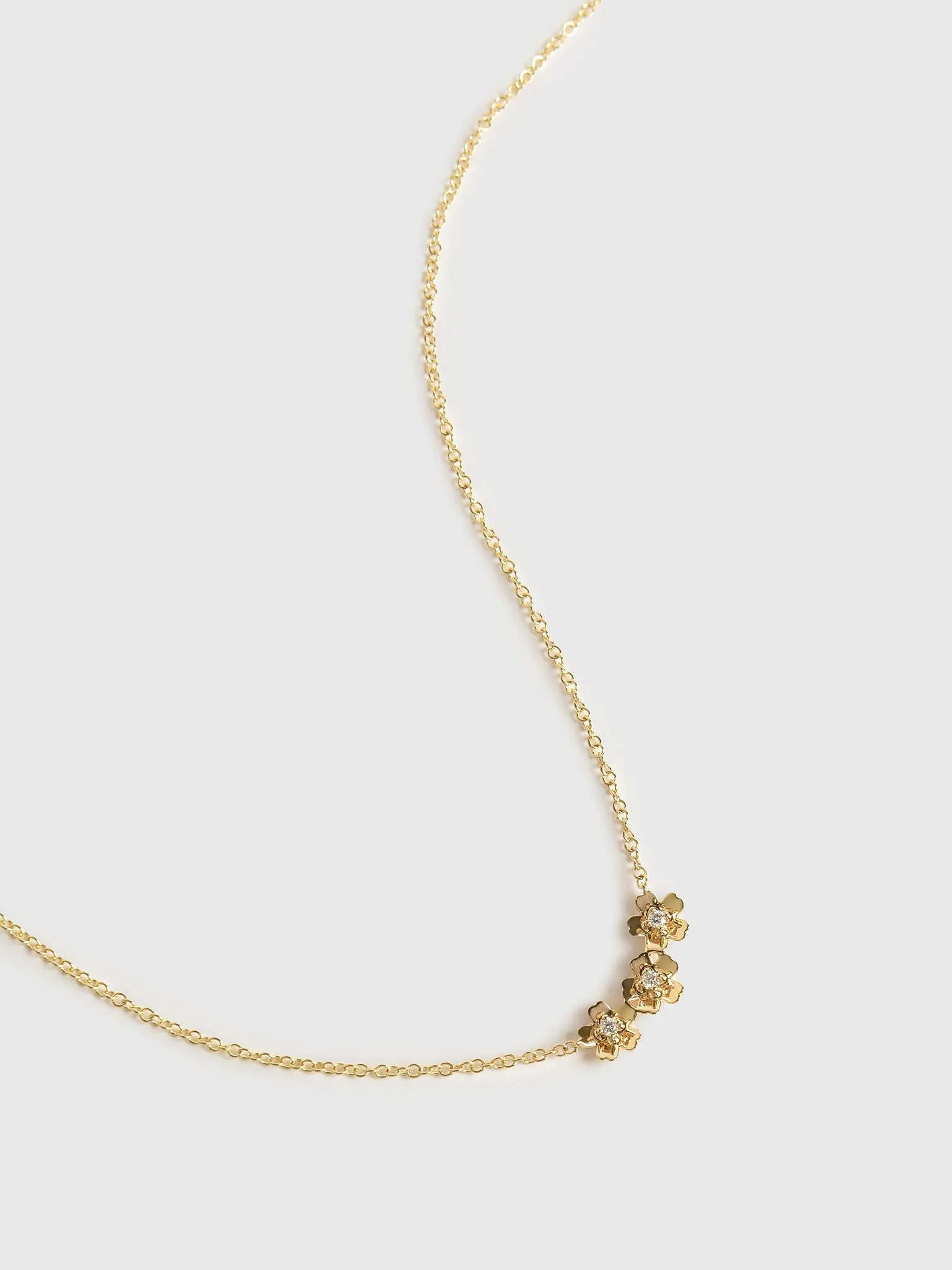 EF Collection Triple Mini Cherry Blossom Necklace sold by Saint Bernard product image thumbnail 4