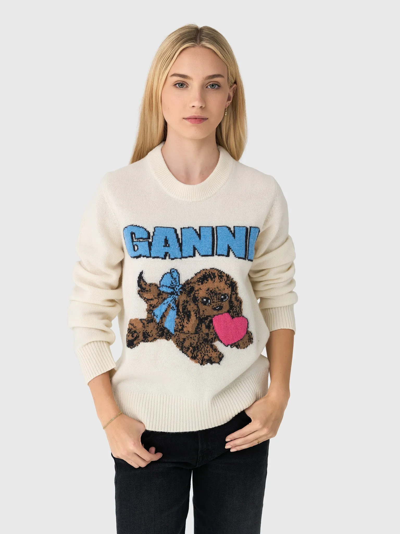 GANNI Women's Puppy Wool Sweater sold by Saint Bernard
