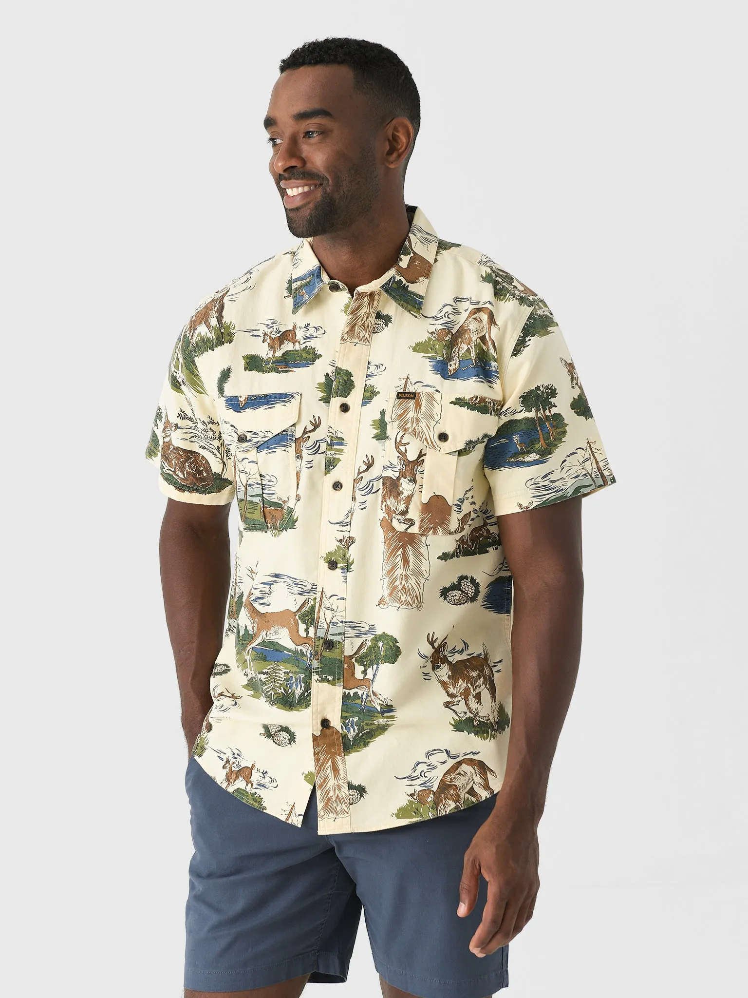 Filson Men's Short Sleeve Lightweight Alaskan Guide Shirt sold by Saint Bernard