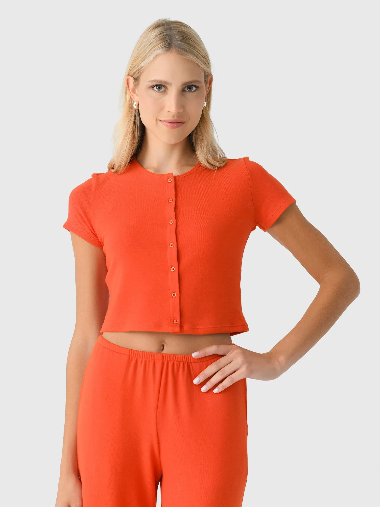 Leset Women's Lauren Short Sleeve Cardigan sold by Saint Bernard