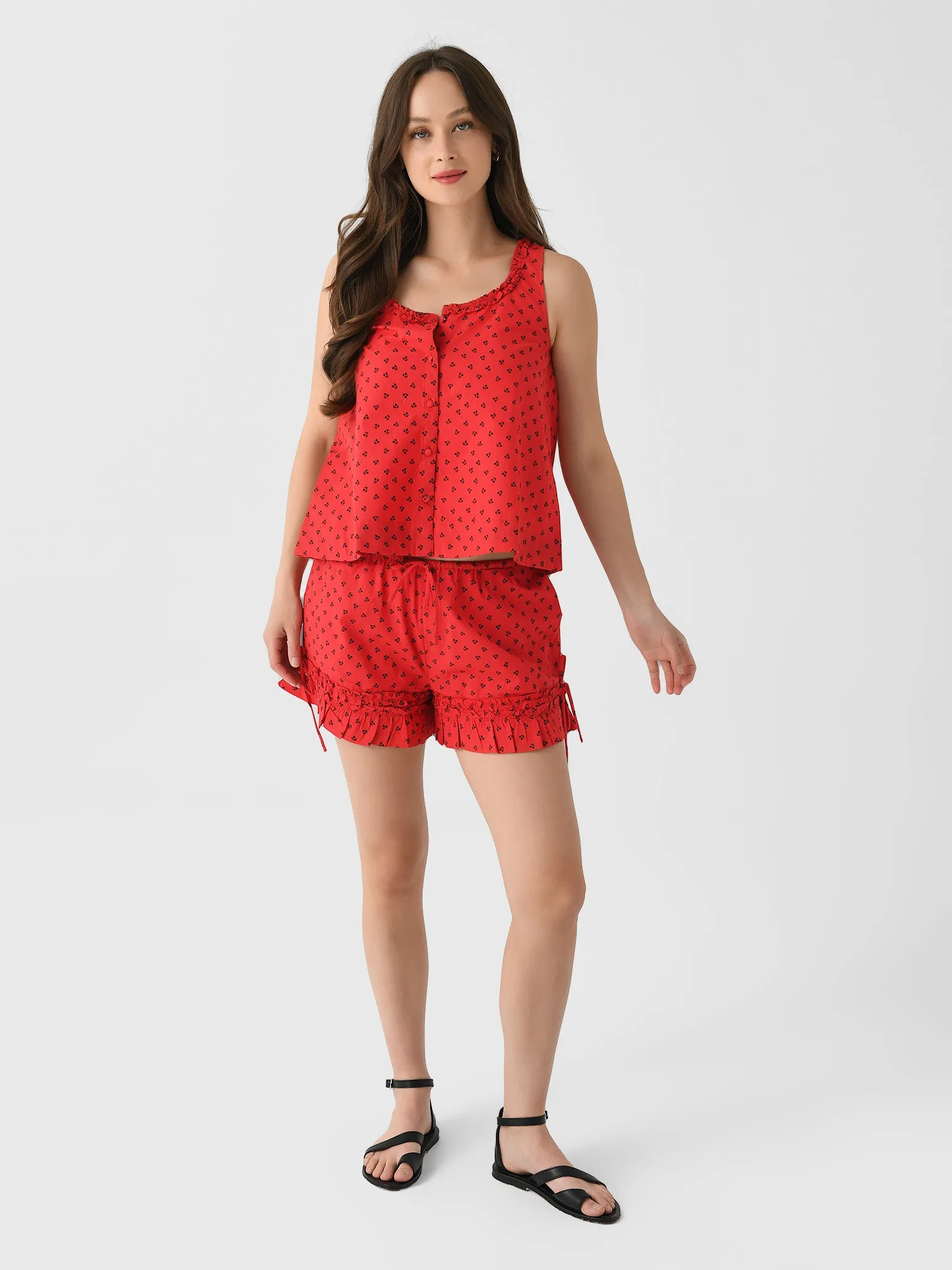 Damson Madder Women's Mafalda Ruffle Neck Top sold by Saint Bernard product image thumbnail 2