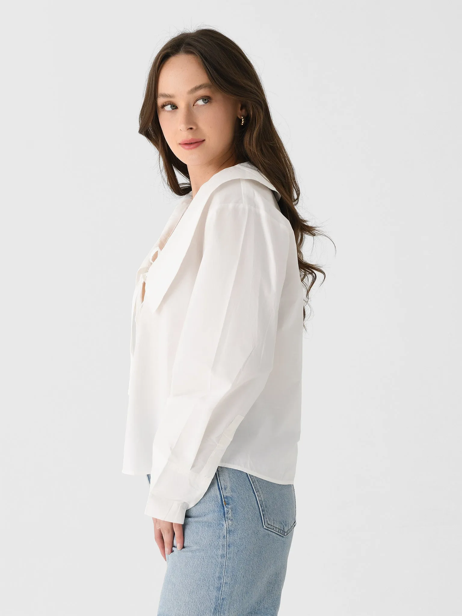 Deiji Studios Women's Collared Tie Shirt sold by Saint Bernard product image thumbnail 3