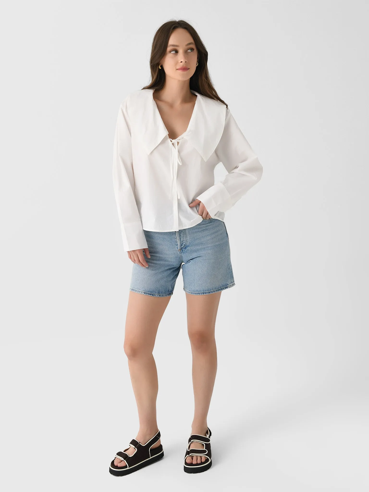 Deiji Studios Women's Collared Tie Shirt sold by Saint Bernard product image thumbnail 2